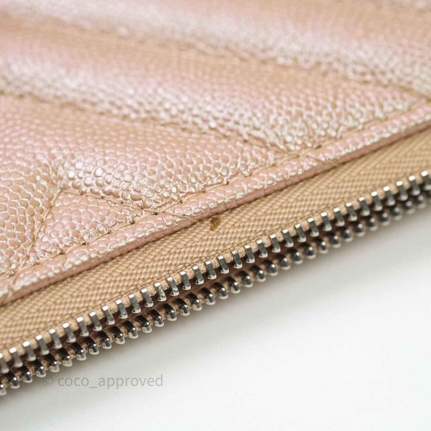 Chanel Medium O Case Chevron Rose Gold 17B