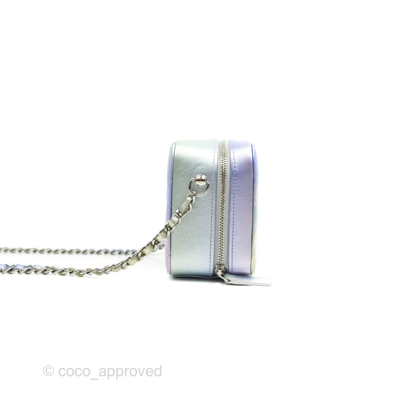 Chanel Gradient Metallic Calfskin Quilted Camera Bag Silver Hardware