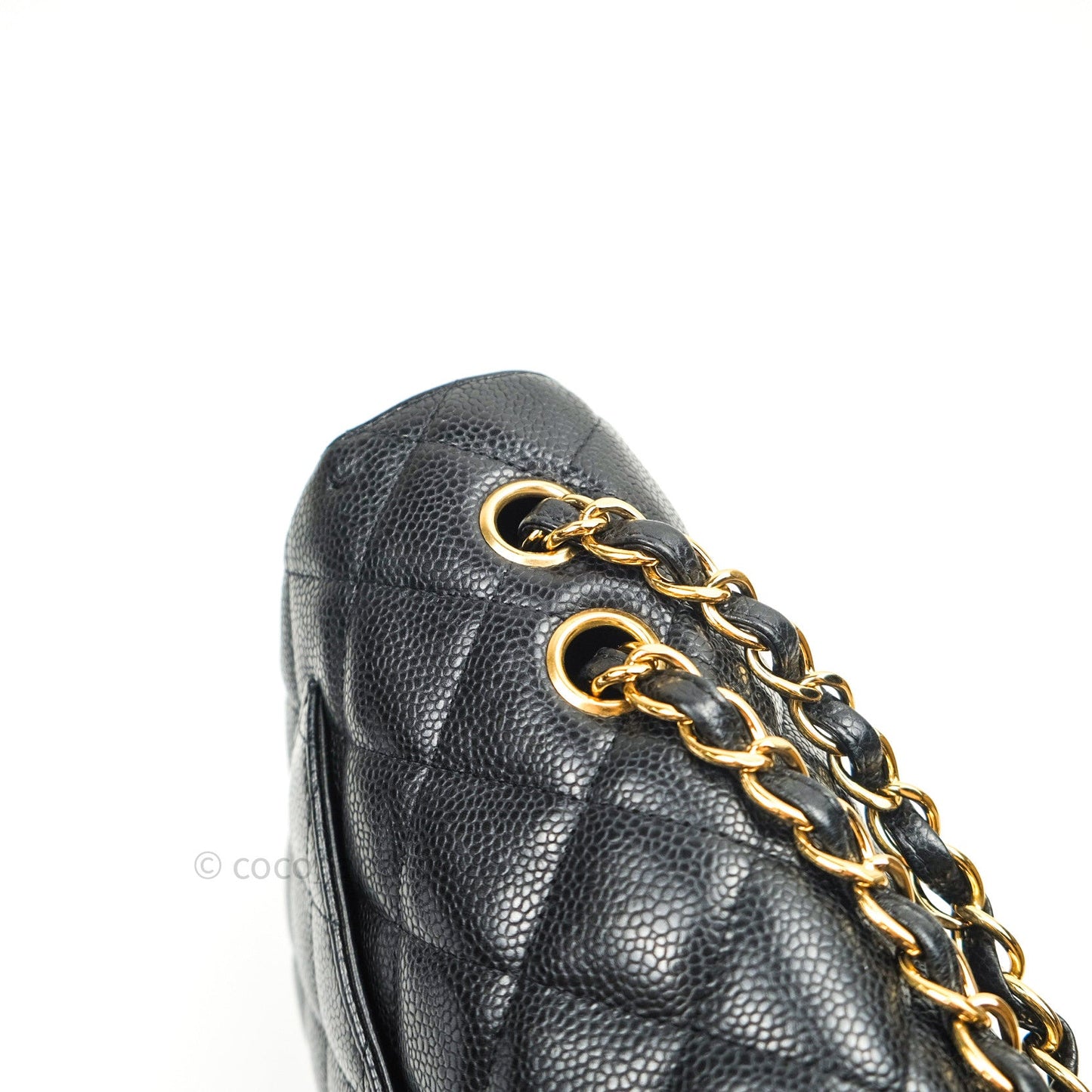 Chanel Jumbo Single Flap Black Caviar Gold Hardware⁣⁣
