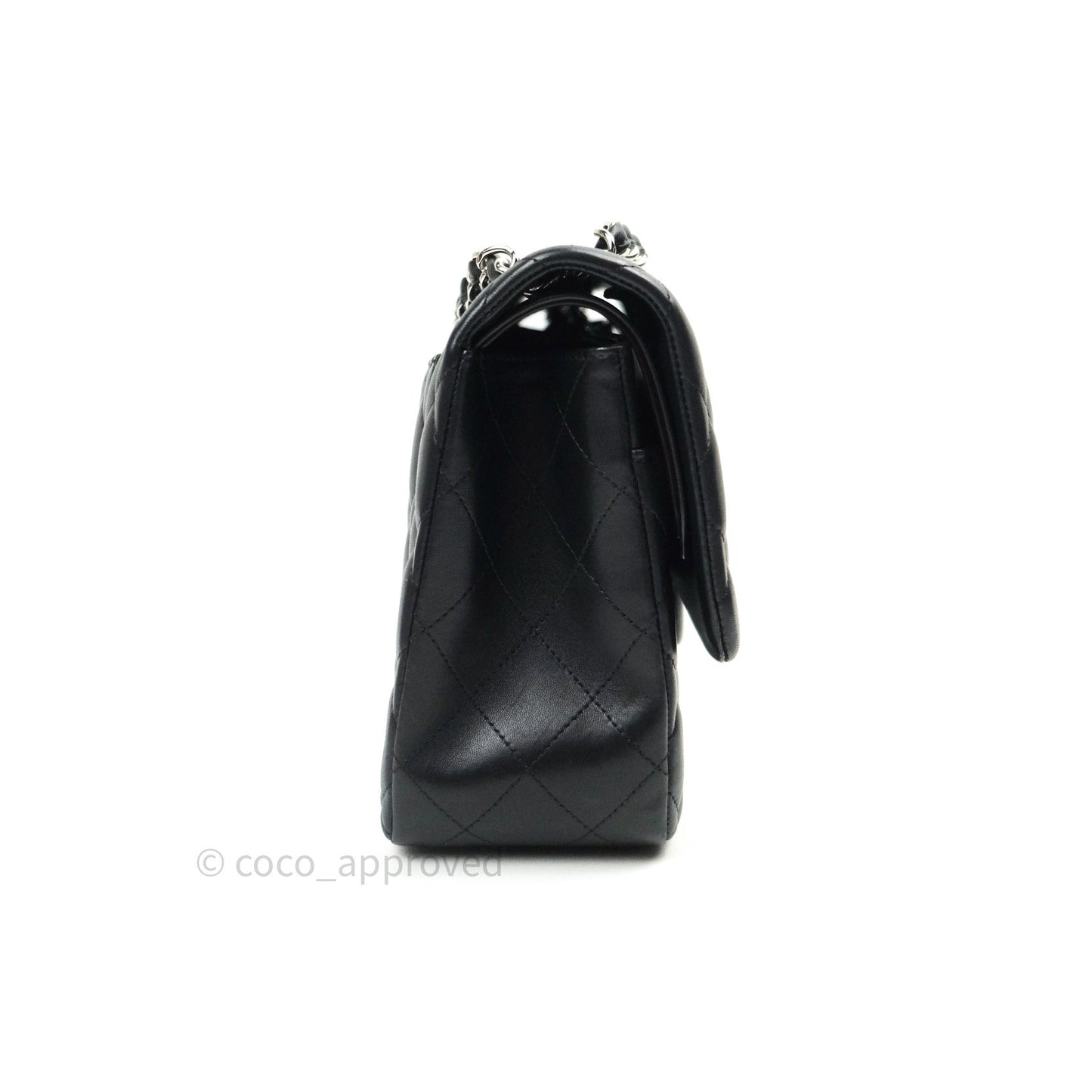 Chanel Jumbo Double Flap Black Lambskin Silver Hardware⁣⁣