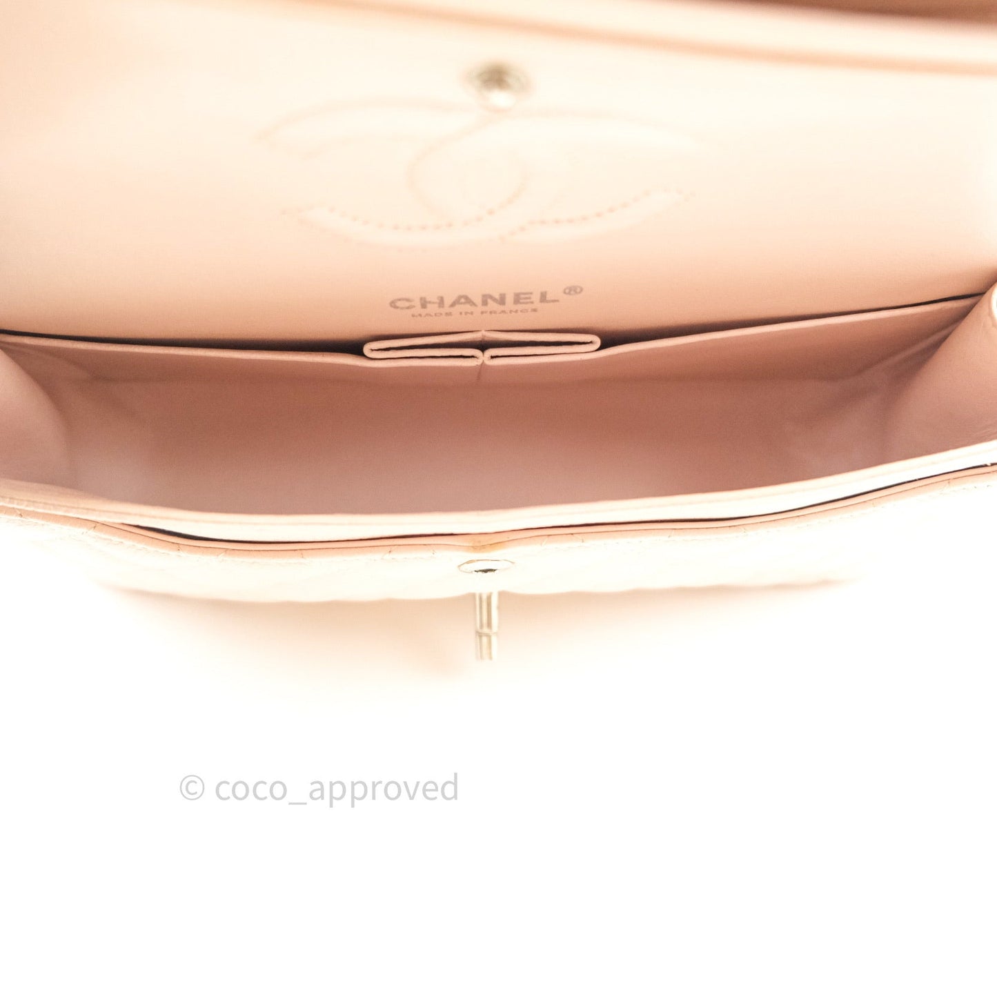Chanel Classic M/L Medium Double Flap Sakura Pink Caviar Silver Hardware