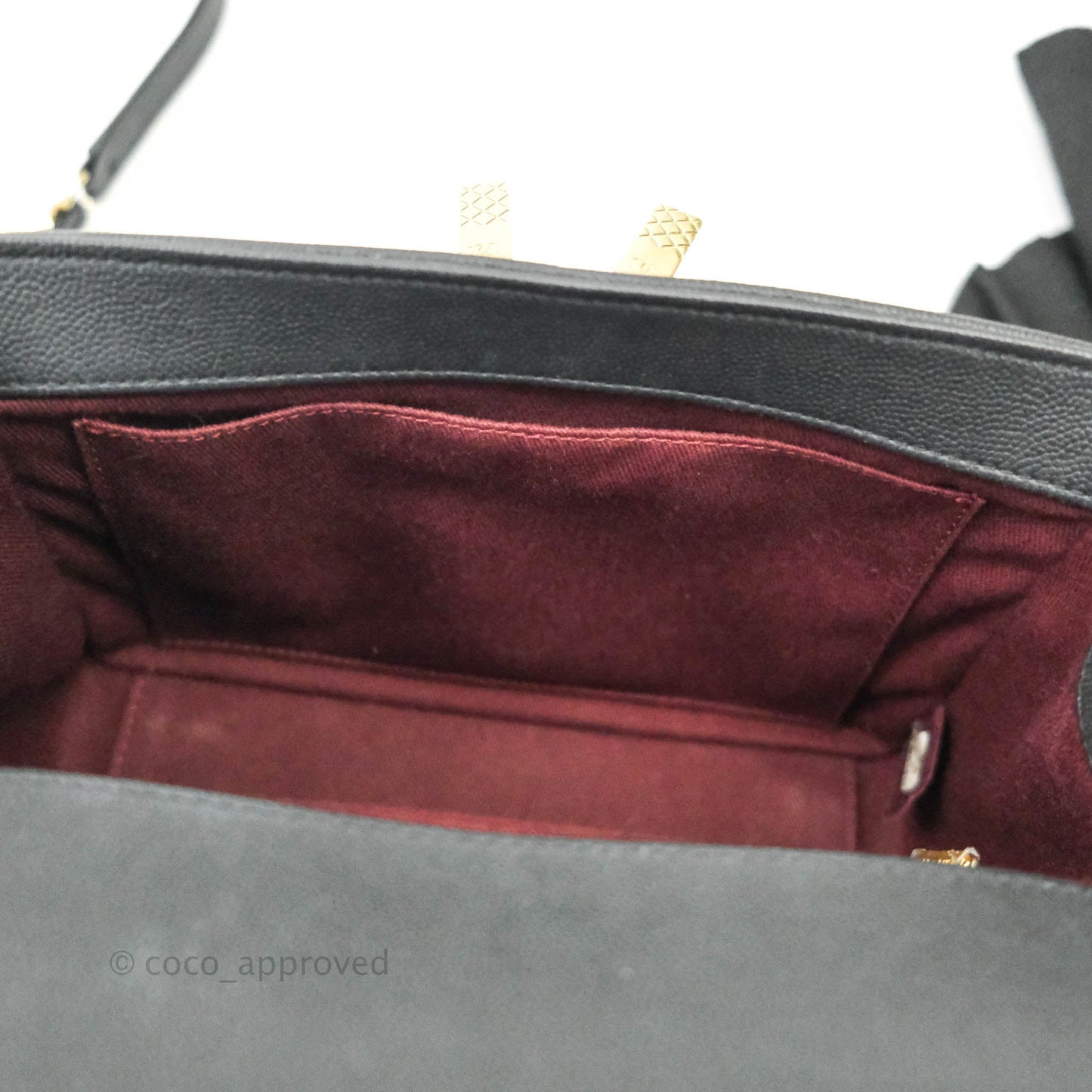 Chanel Quilted Medium Business Affinity Flap Black Caviar Light Gold Hardware