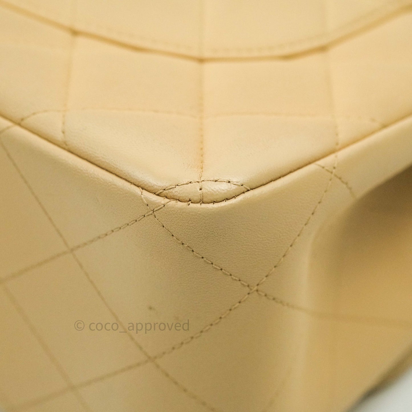 Chanel Classic Jumbo Double Flap Beige Lambskin Gold Hardware⁣⁣