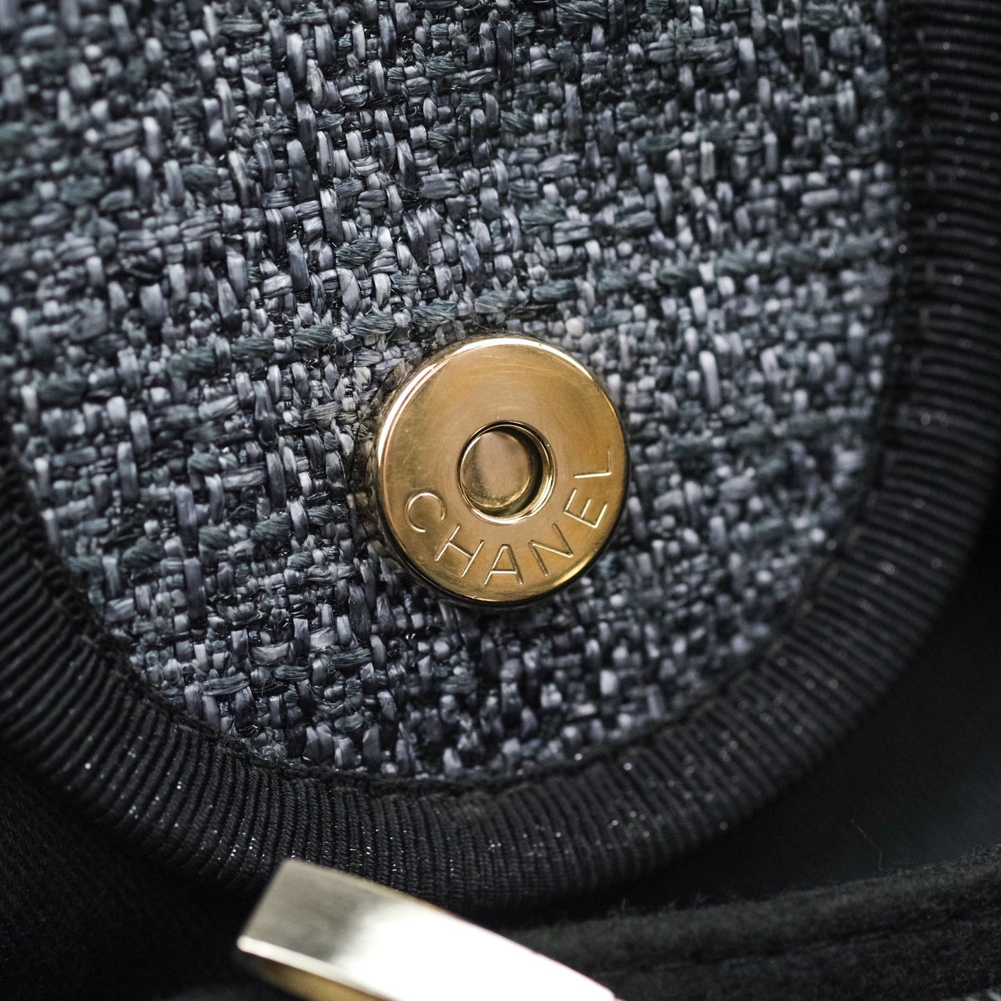 Chanel Large Deauville Charcoal Grey Canvas