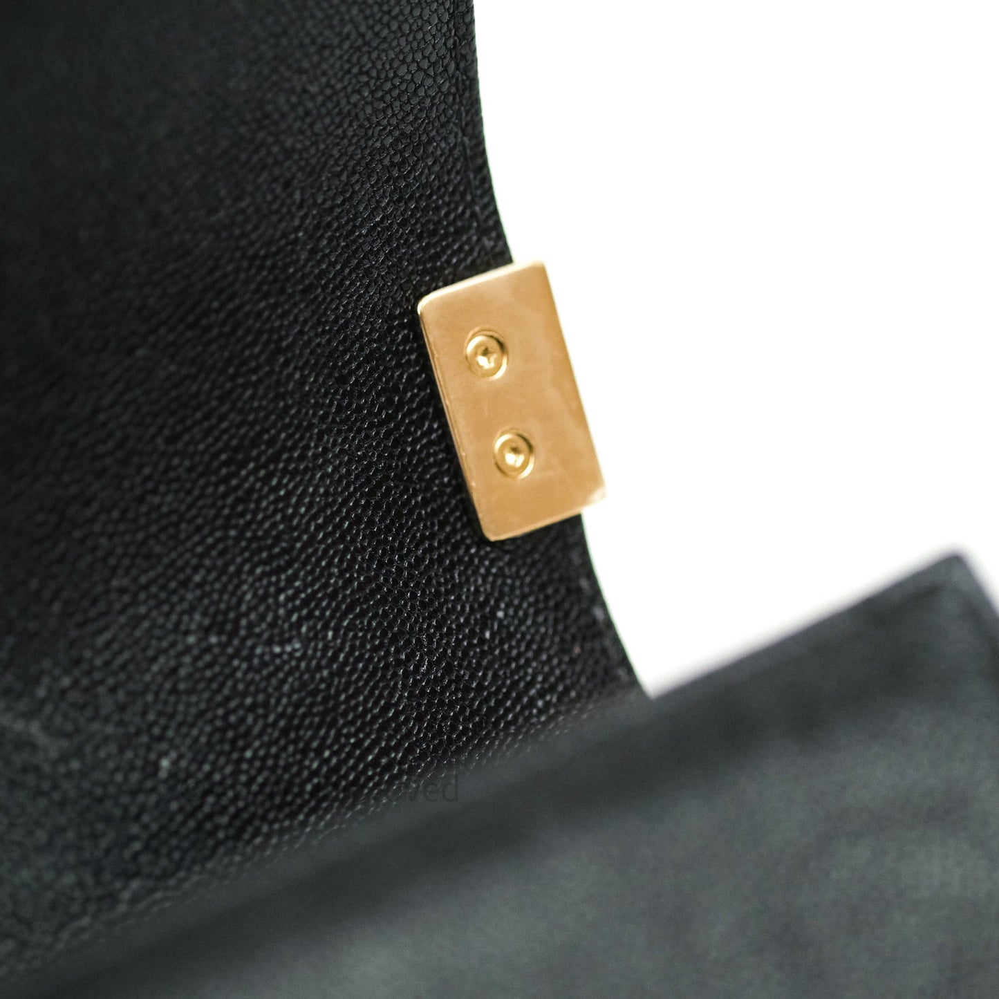 Chanel Boy Chevron Medium Black Caviar Gold Hardware