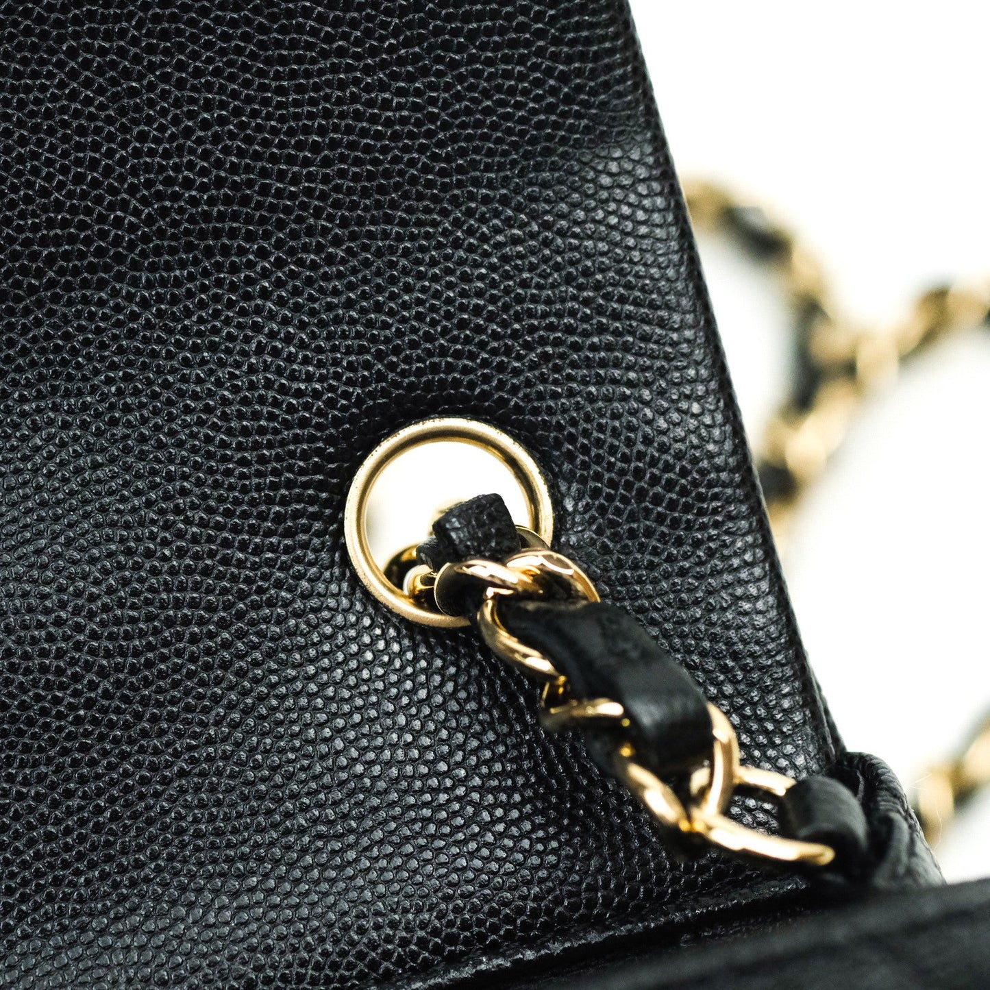 Chanel Quilted Mini Rectangular Black Caviar Gold Hardware 18B