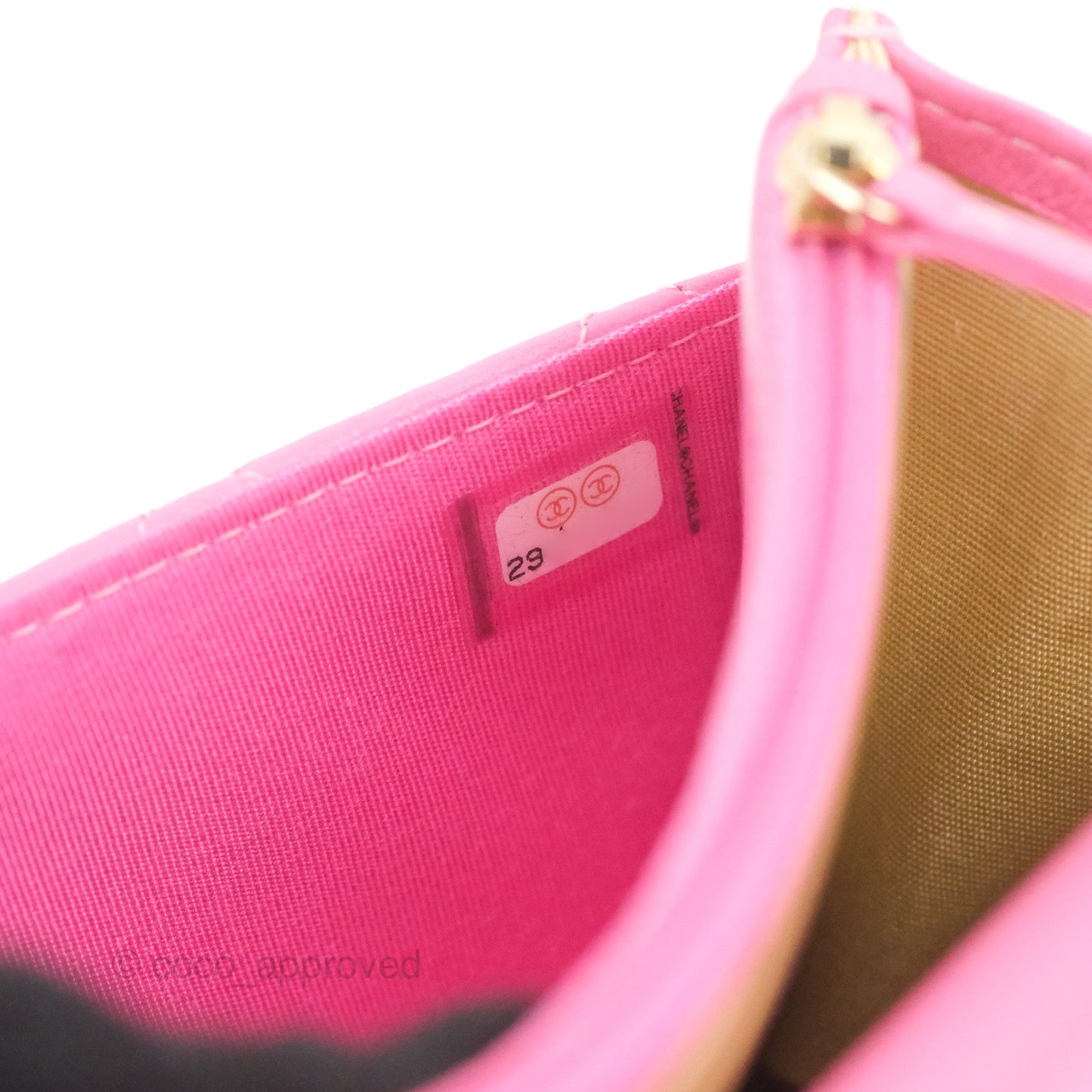 Chanel Quilted Pearl Crush Wallet on Chain WOC Pink Lambskin Aged Gold Hardware