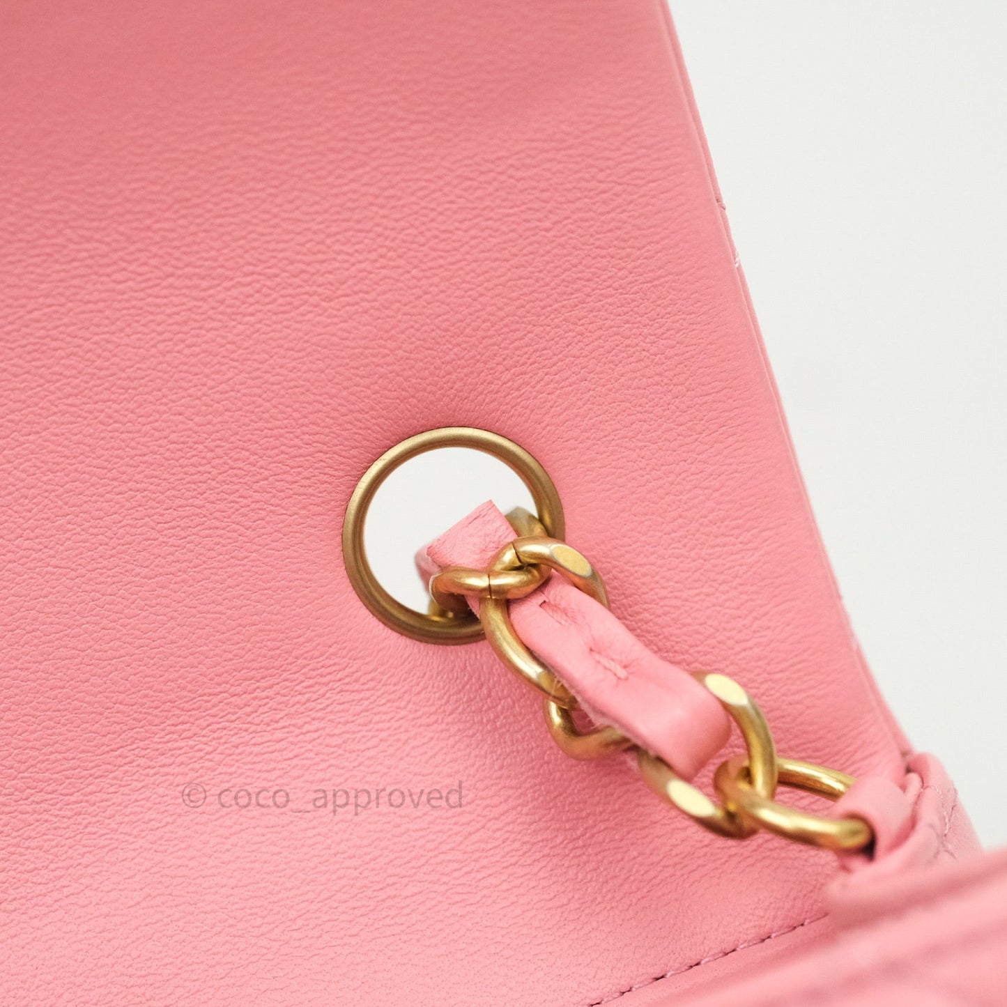 Chanel Quilted Mini Rectangular Pink Lambskin Gold Hardware