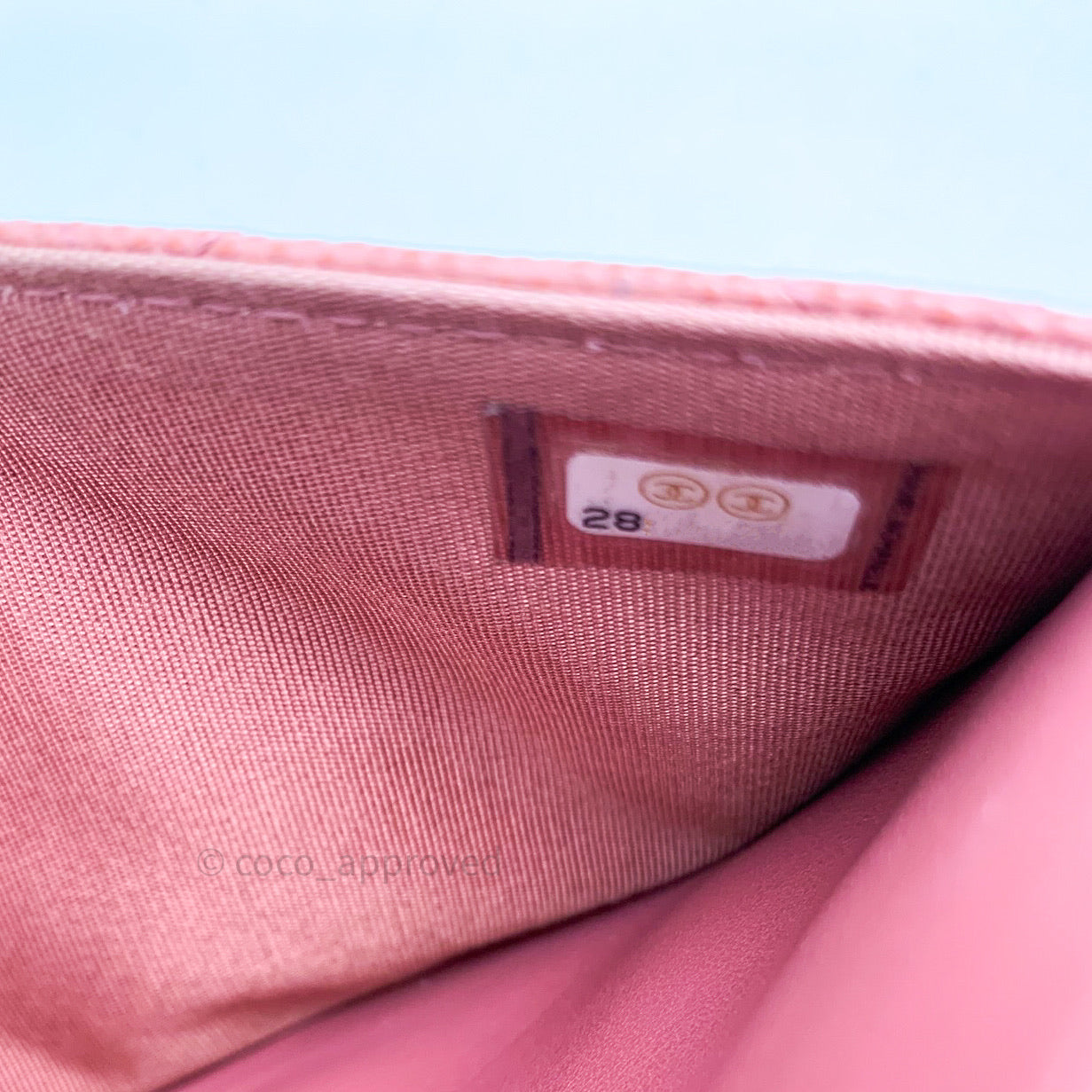 Chanel Filigree Wallet on Chain WOC Pink Caviar Gold Hardware