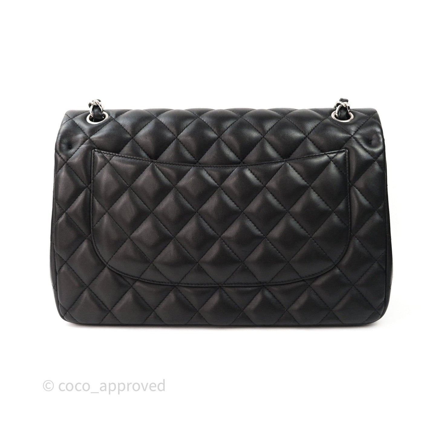 Chanel Jumbo Double Flap Black Lambskin Silver Hardware⁣⁣