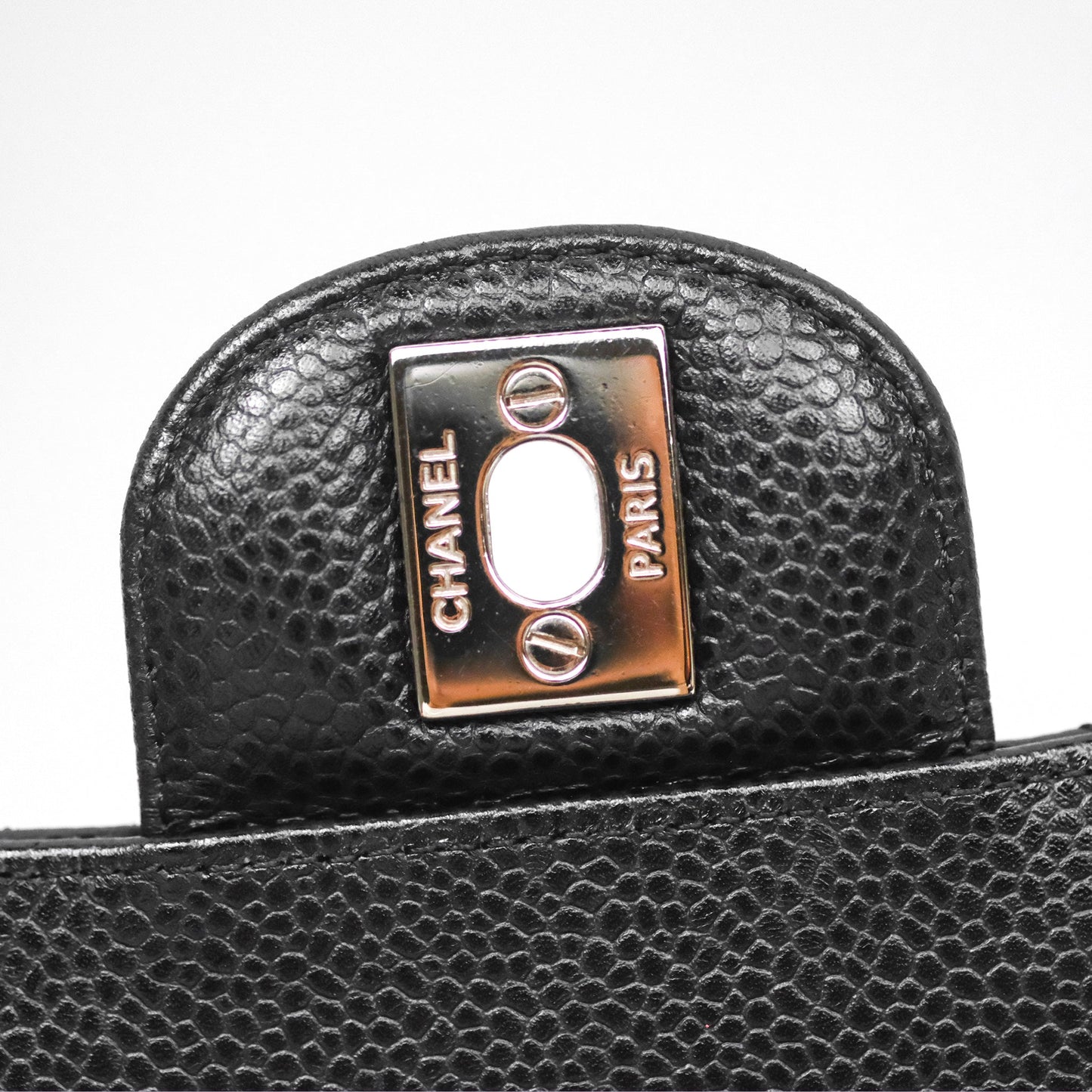Chanel Small Classic Flap Quilted Black Caviar Silver Hardware