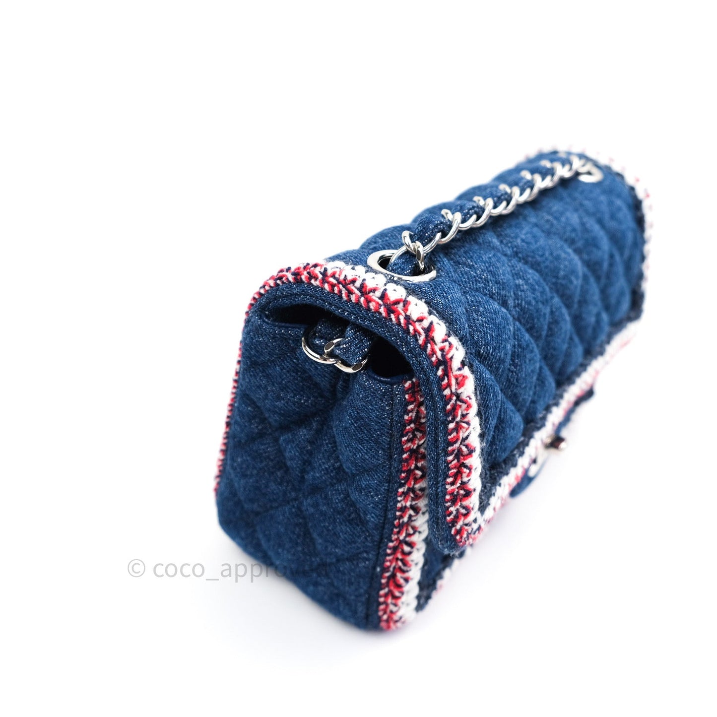 Chanel Quilted Mini Rectangular Denim Braided Classic Flap Bag