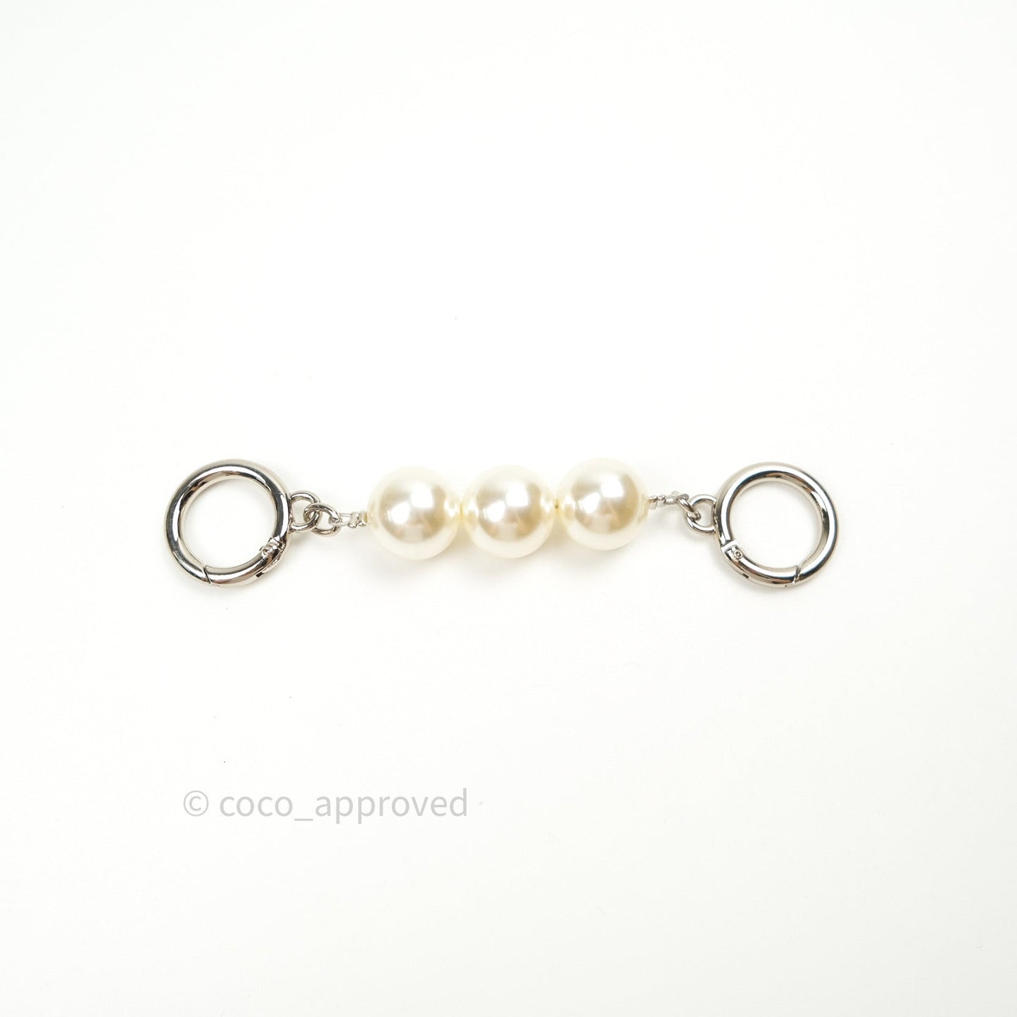 Pearl Strap Extension (Silver/Ivory)