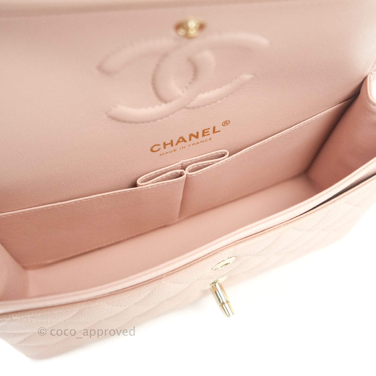 Chanel Classic Small S/M Flap Pink Caviar Gold Hardware