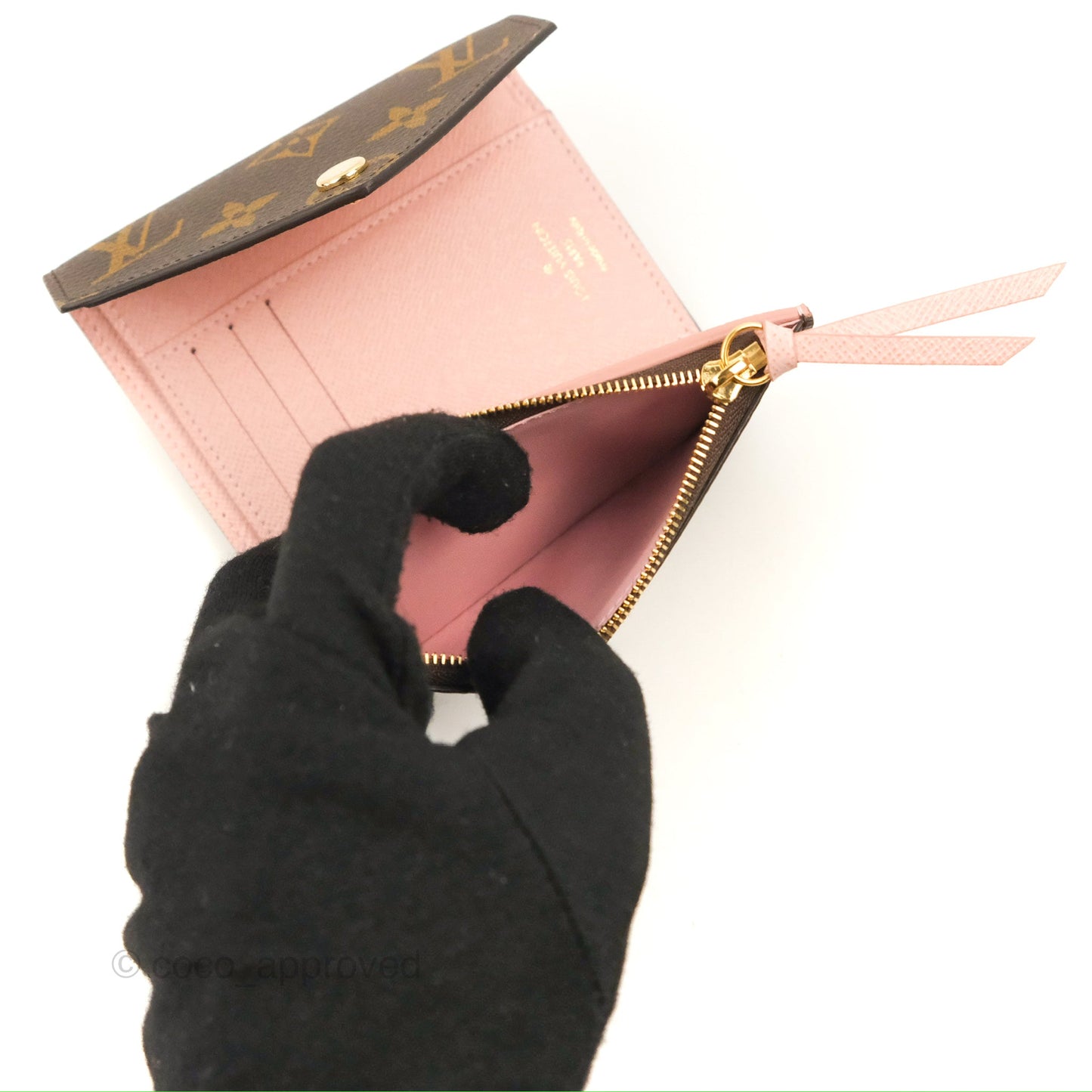 Louis Vuitton Victorine Wallet Monogram Canvas Rose Ballerine