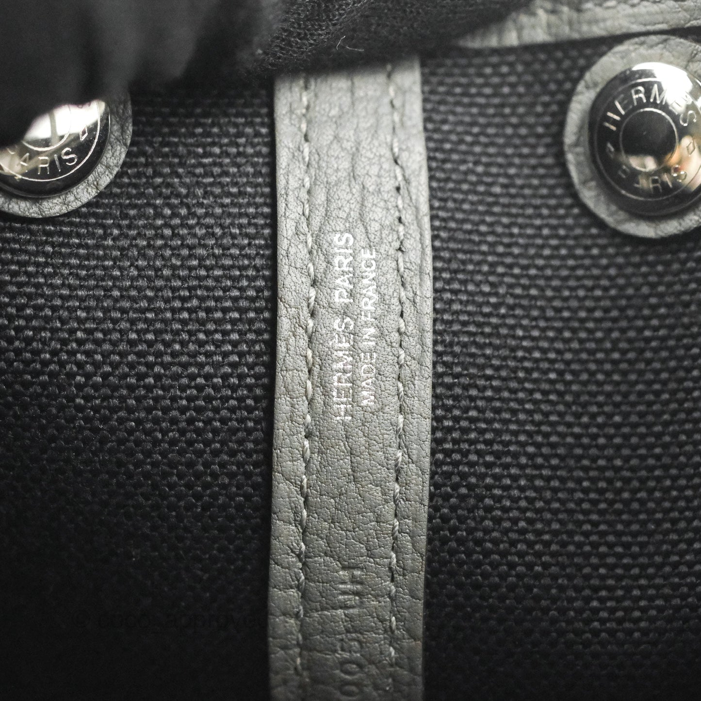 Hermès Garden Party 30 Canvas Black 89/Gris Meyer 0L