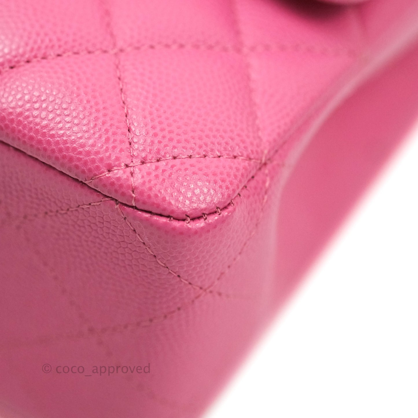 Chanel Classic M/L Medium Double Flap Bag Pink Caviar Gold Hardware 19C