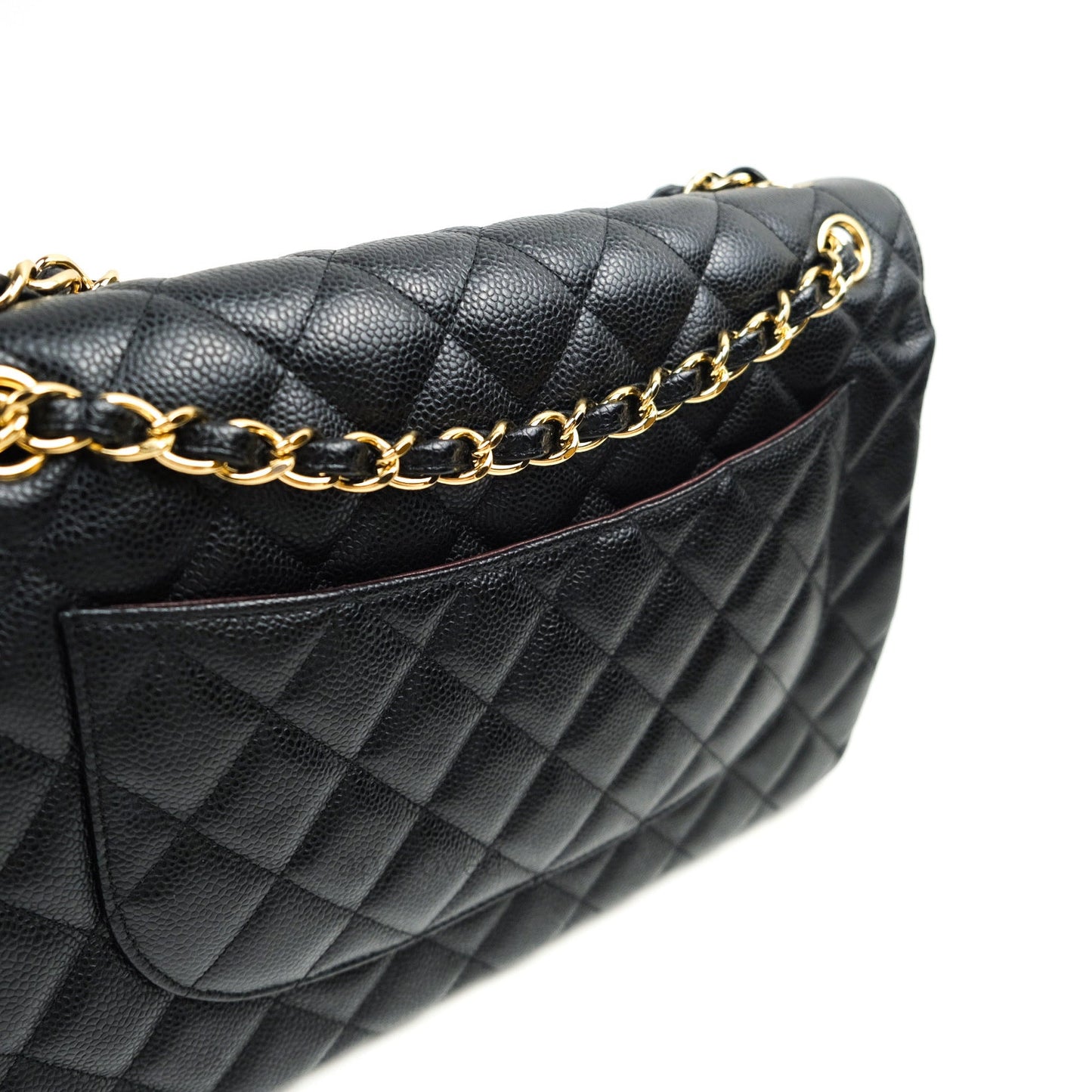 Chanel Classic Jumbo Double Flap Black Caviar Gold Hardware⁣⁣