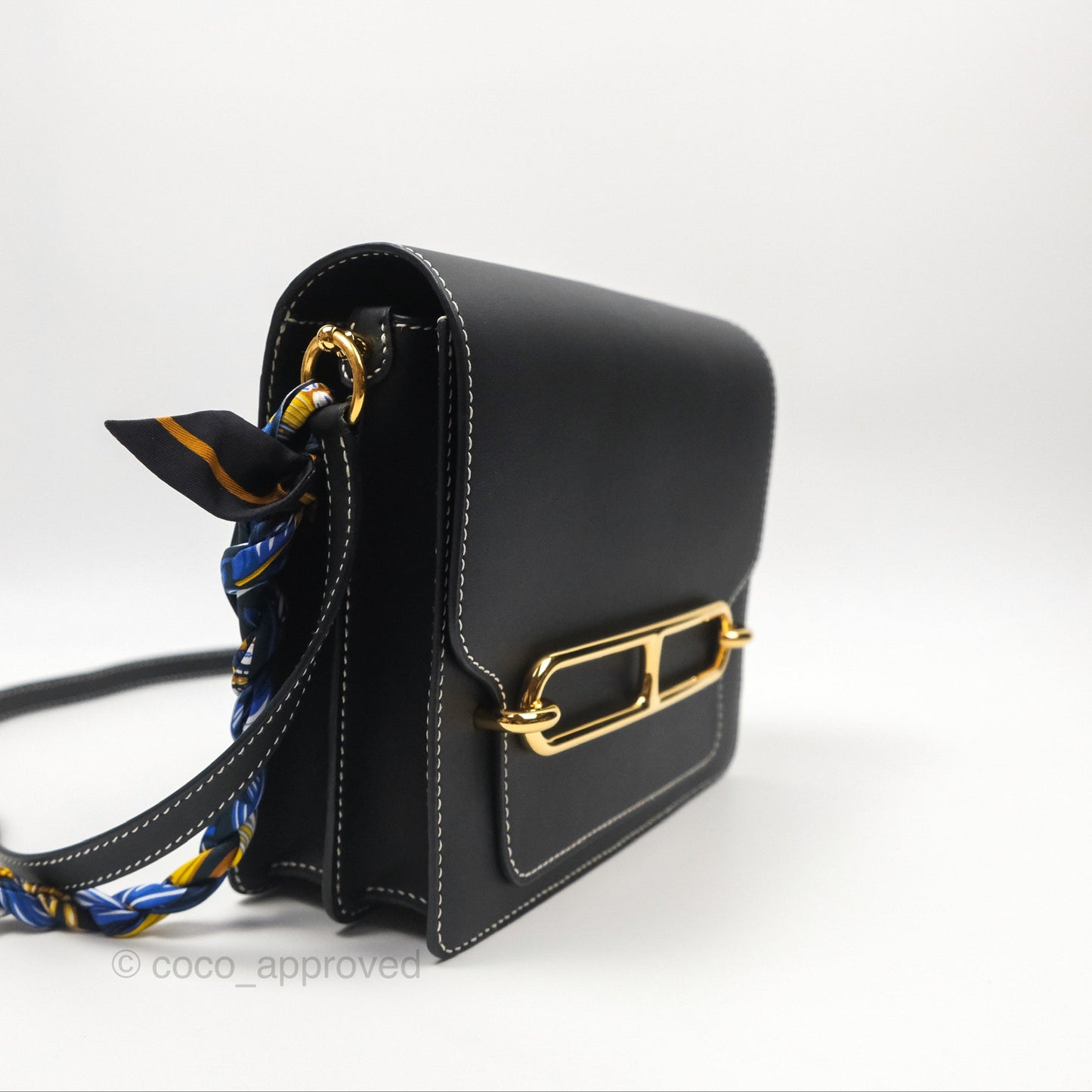 Hermès Roulis 23 Noir 89 Sombrero Gold Hardware
