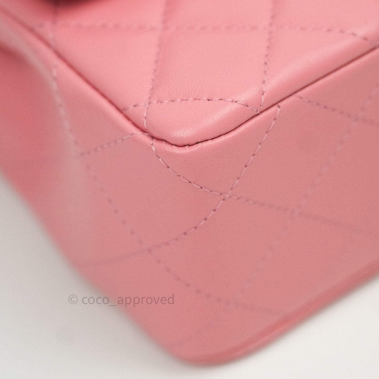 Chanel Quilted Mini Rectangular Pink Lambskin Gold Hardware