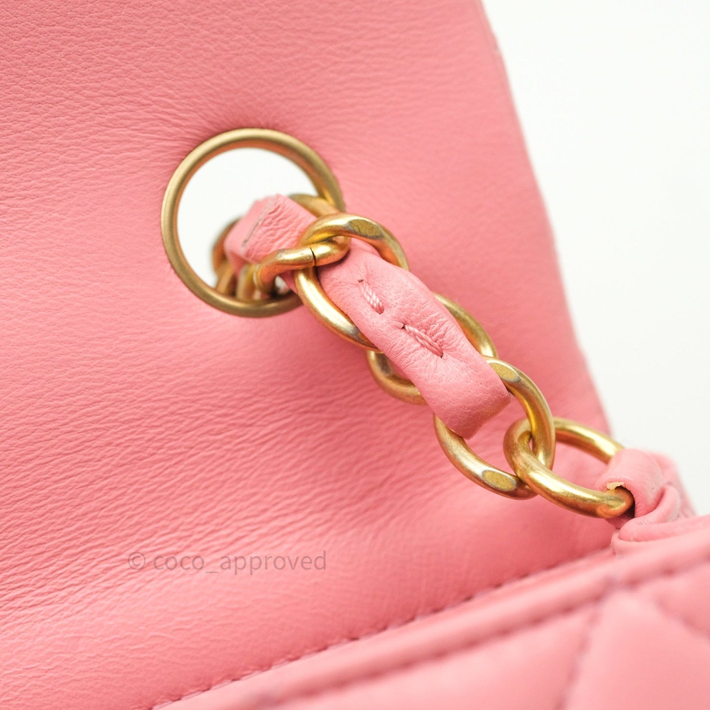 Chanel Quilted Mini Rectangular Pink Lambskin Gold Hardware