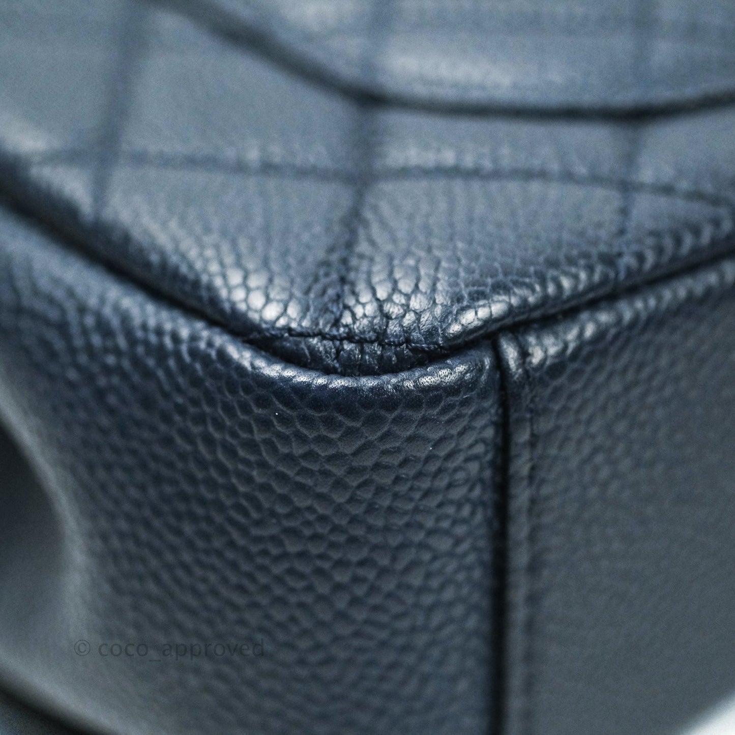 Chanel Quilted Small CC Filigree Flap Navy Caviar