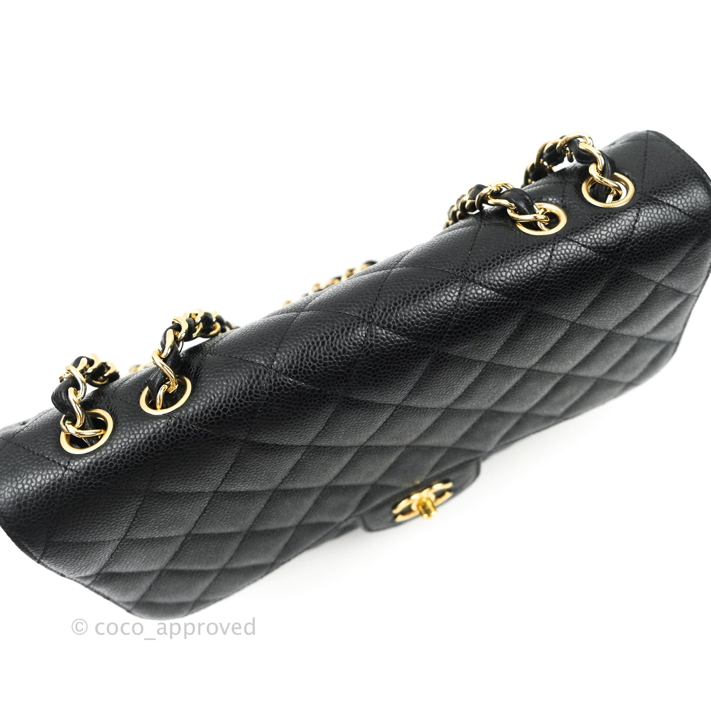 Chanel Jumbo Single Flap Black Caviar Gold Hardware⁣⁣