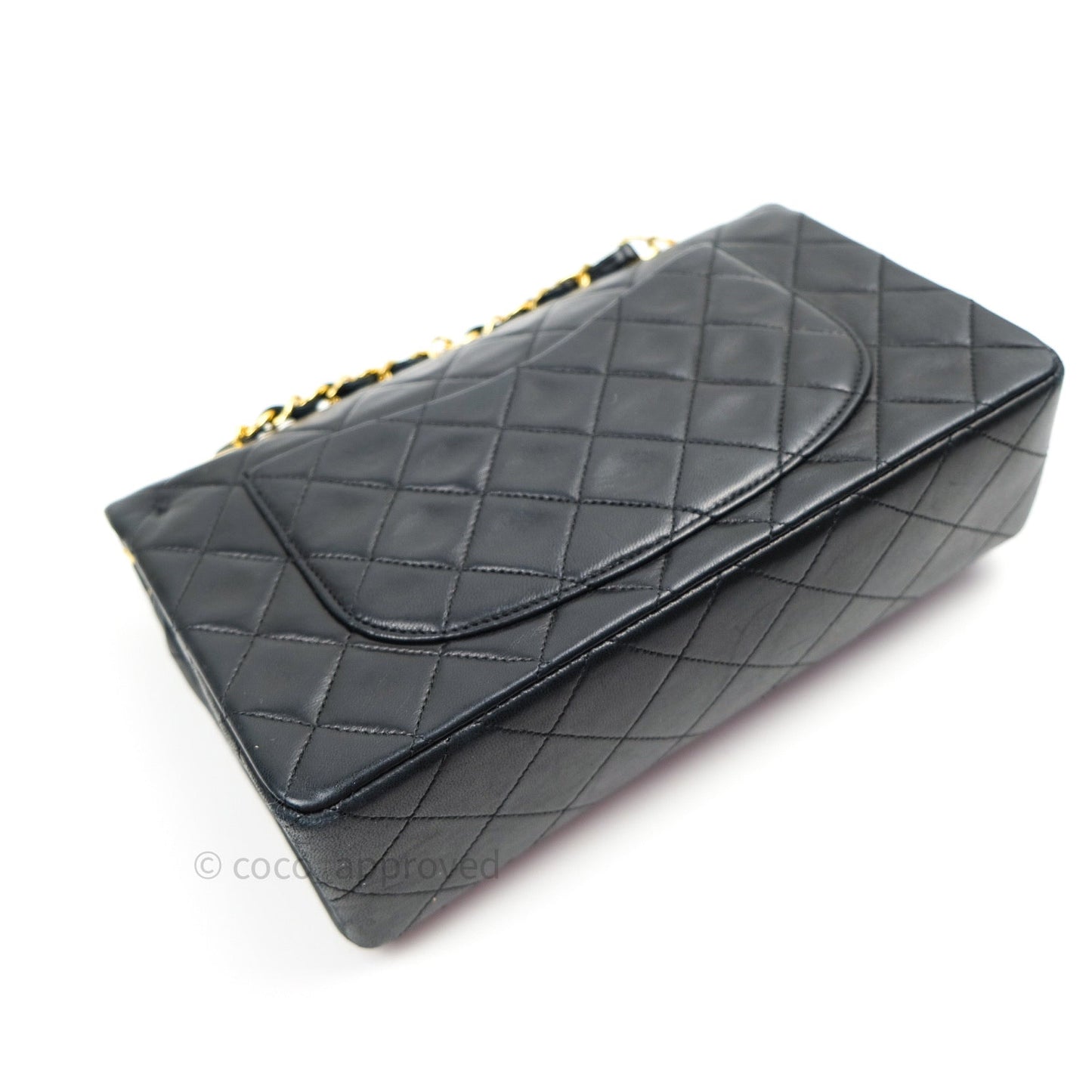 Chanel Vintage Classic Double Flap S/M Small Black Lambskin 24K Gold Hardware