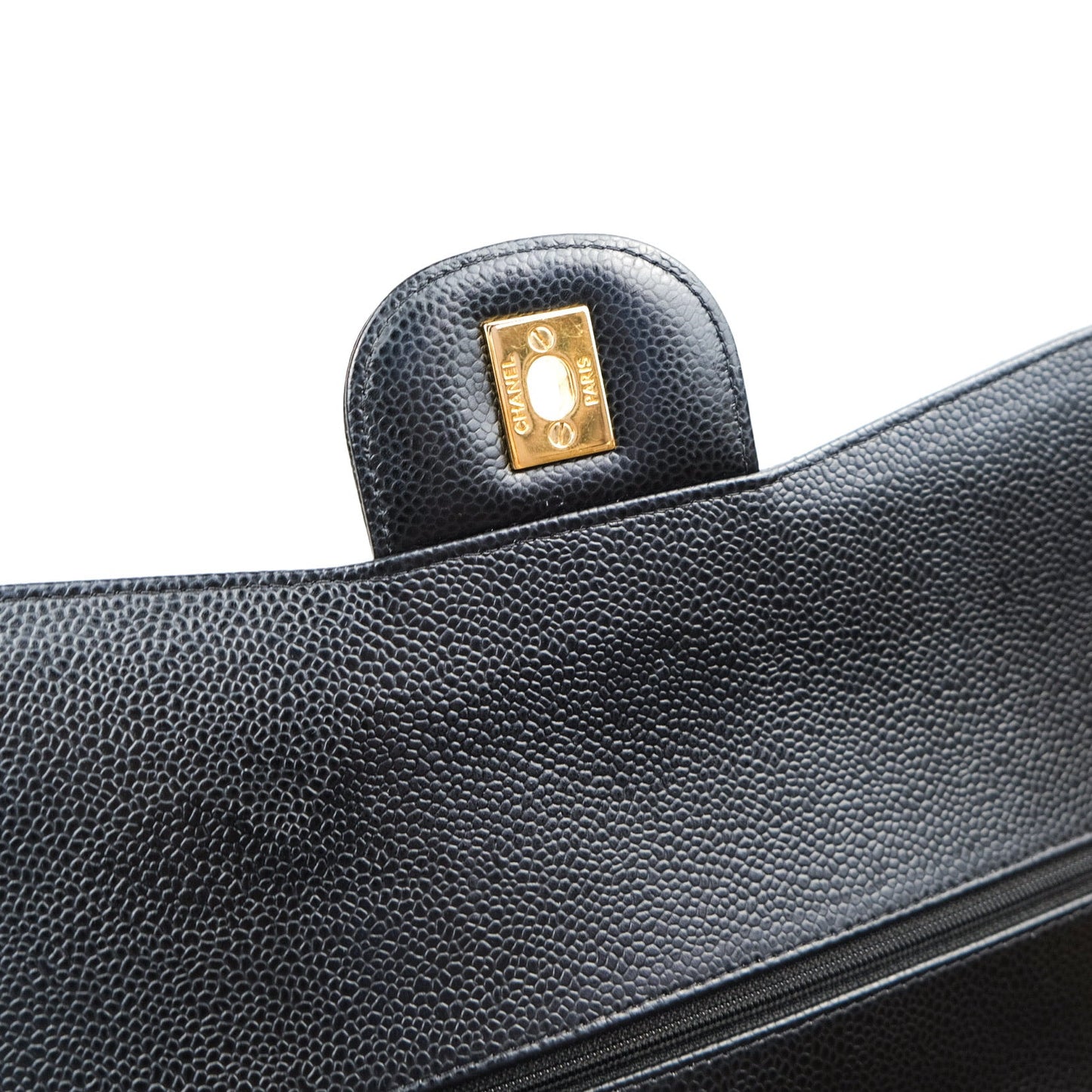 Chanel Jumbo Double Flap Black Caviar Gold Hardware⁣⁣
