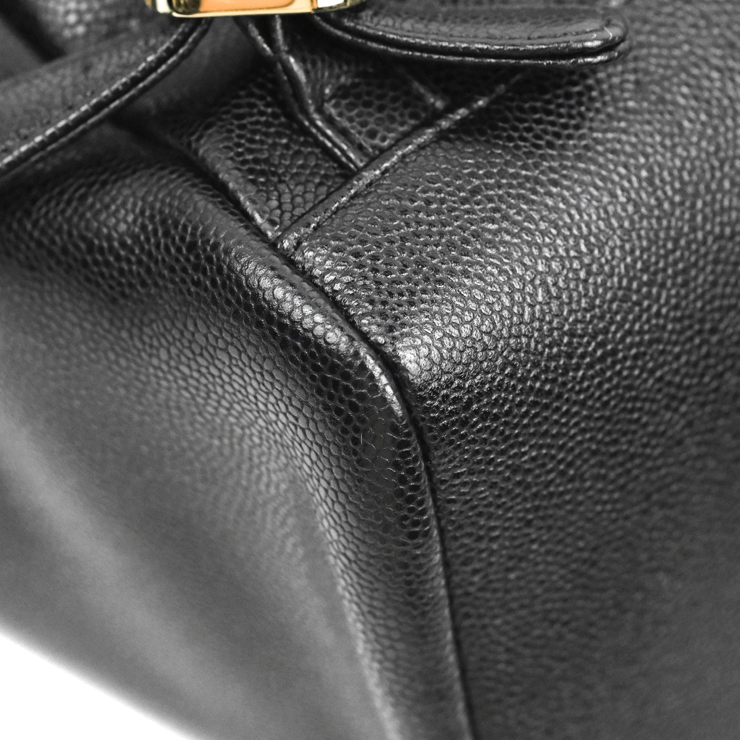 Chanel Quilted Business Affinity Backpack Black Caviar Gold Hardware