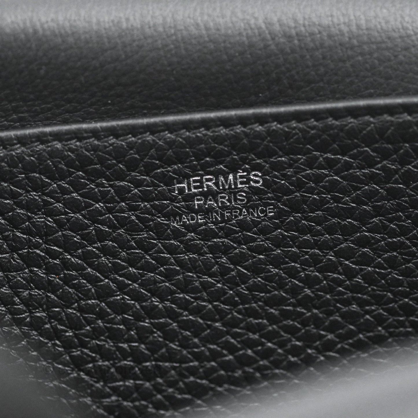 Hermès Halzan 25 Black Clemence Palladium Hardware