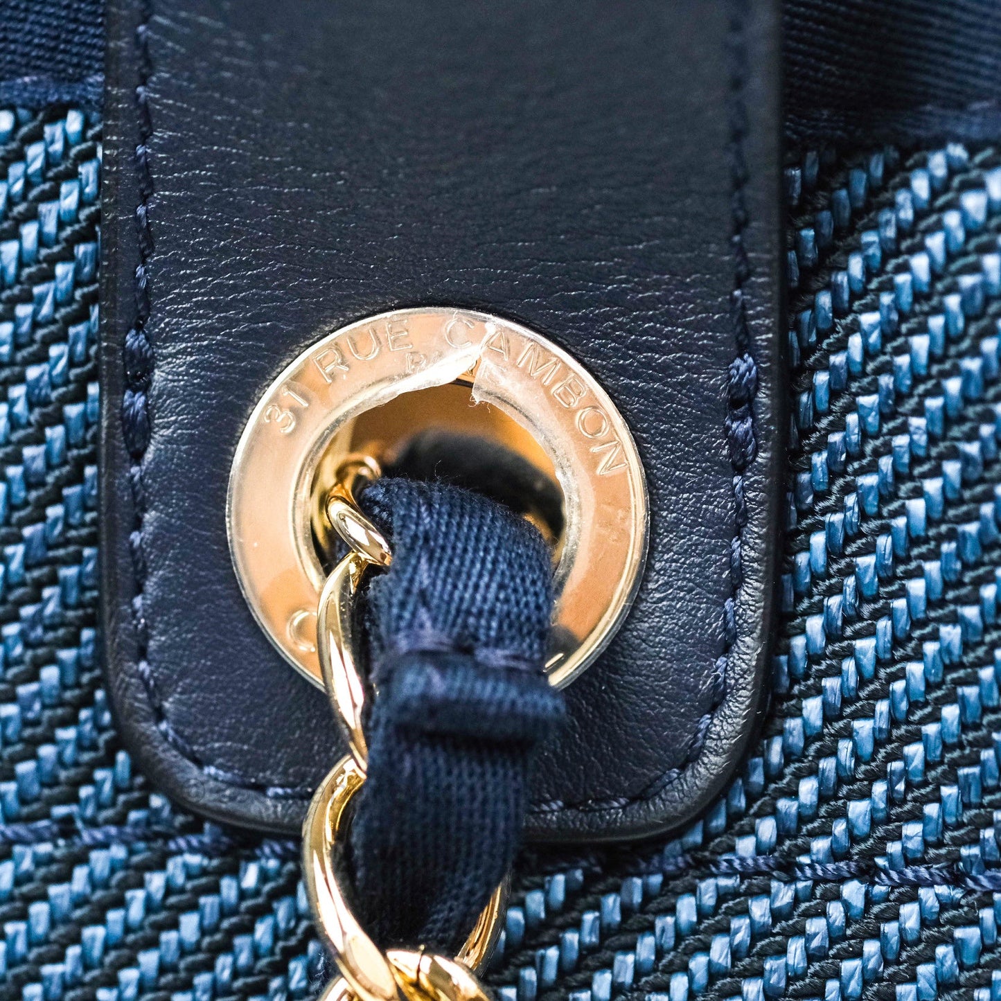 Chanel Canvas Large Deauville Tote Navy Blue 20A