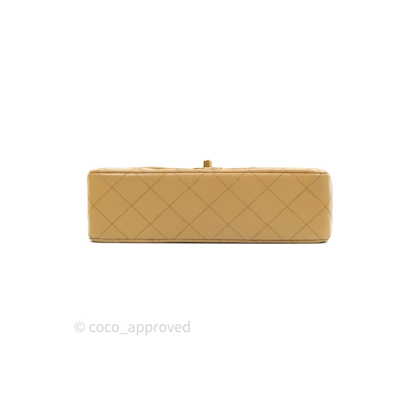 Chanel Classic Vintage Small S/M Flap Beige Lambskin 24K Gold Hardware