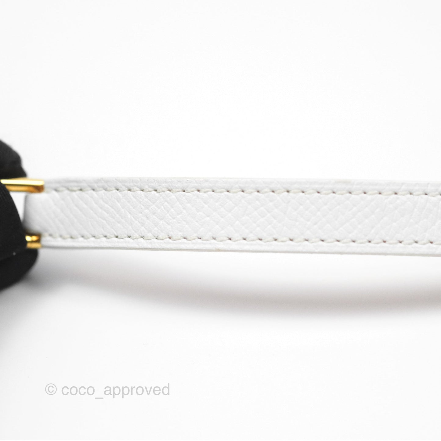 Hermès Rivale Double Tour Bracelet White Epsom Gold Hardware