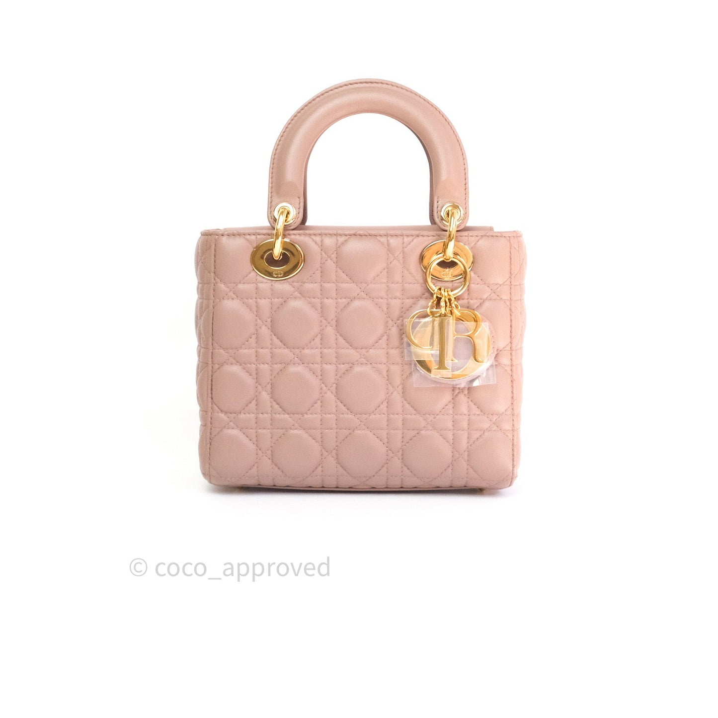 Christian Dior Lambskin My ABCDior Lady Dior Dark Beige Gold Hardware