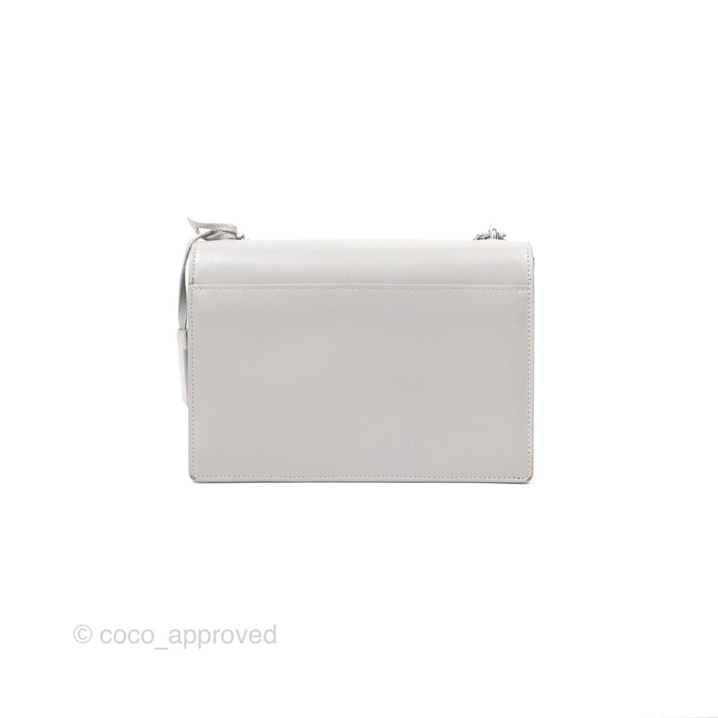 Saint Laurent Sunset Medium Light Grey Calfskin Silver Hardware