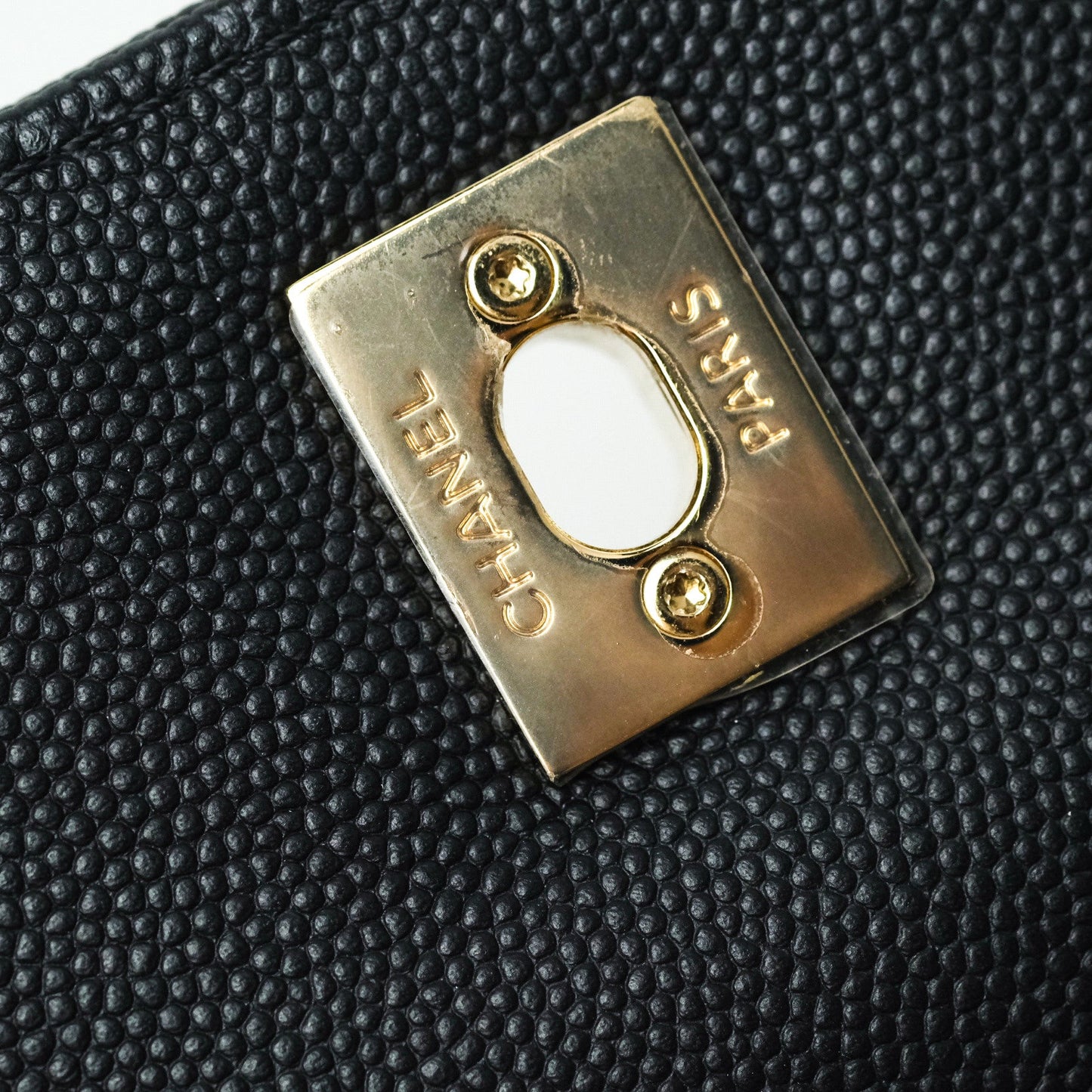 Chanel Quilted Medium Business Affinity Flap Black Caviar Light Gold Hardware