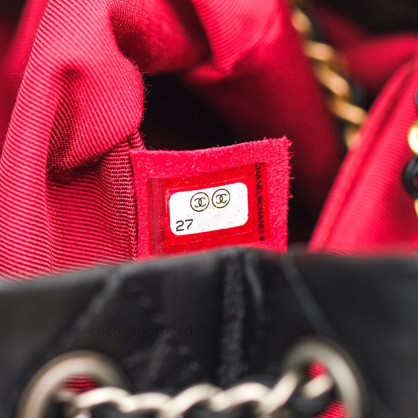 Chanel Gabrielle Backpack Black Aged Calfskin Small Black Mixed Hardware