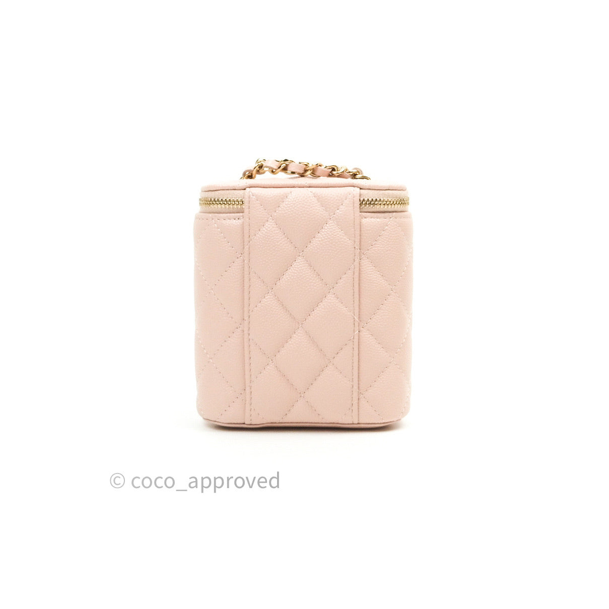 Chanel Classic Mini Vanity With Chain Pink Caviar Gold Hardware