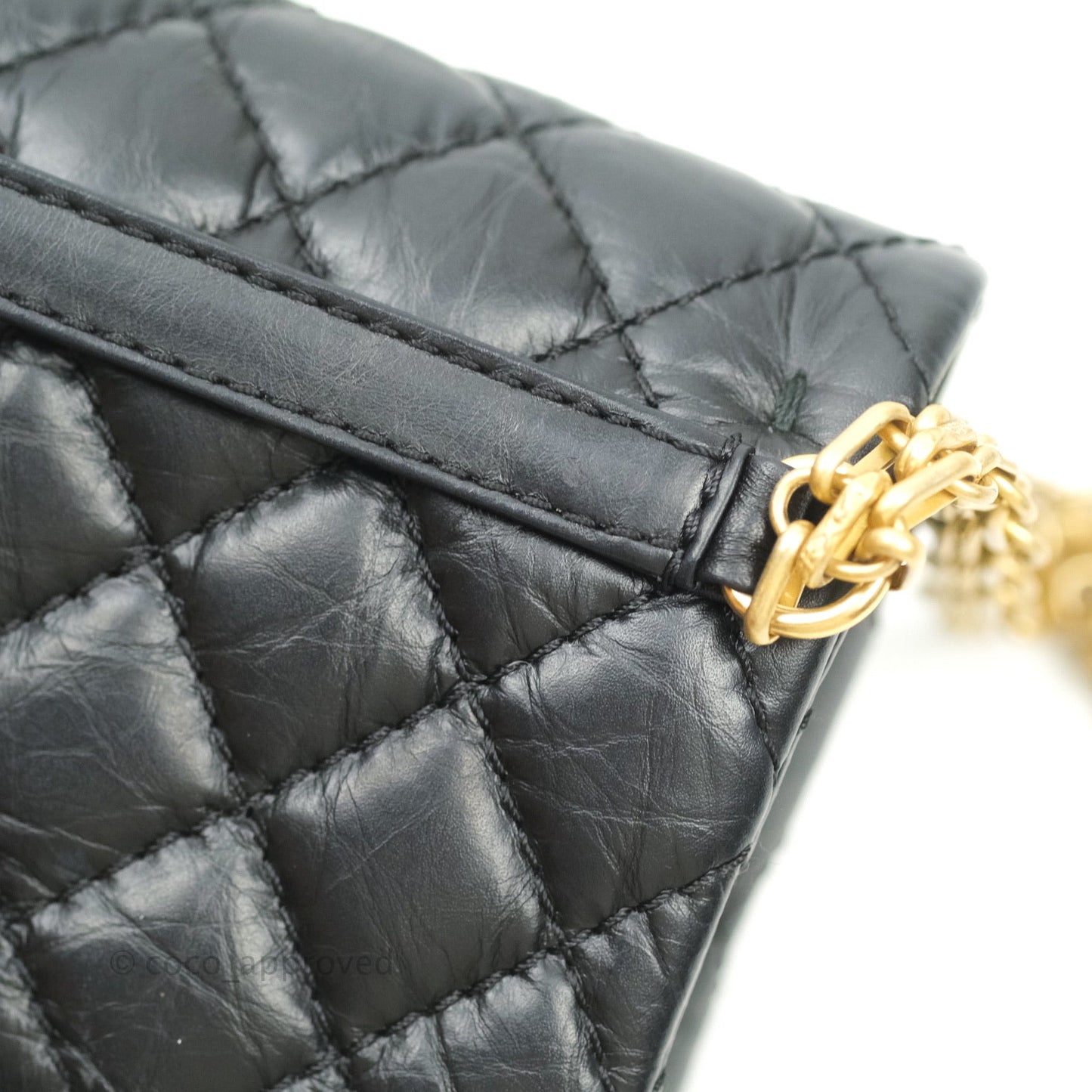 Chanel Reissue 2.55 Aged Calfskin Quilted Chain Waist Bag Black