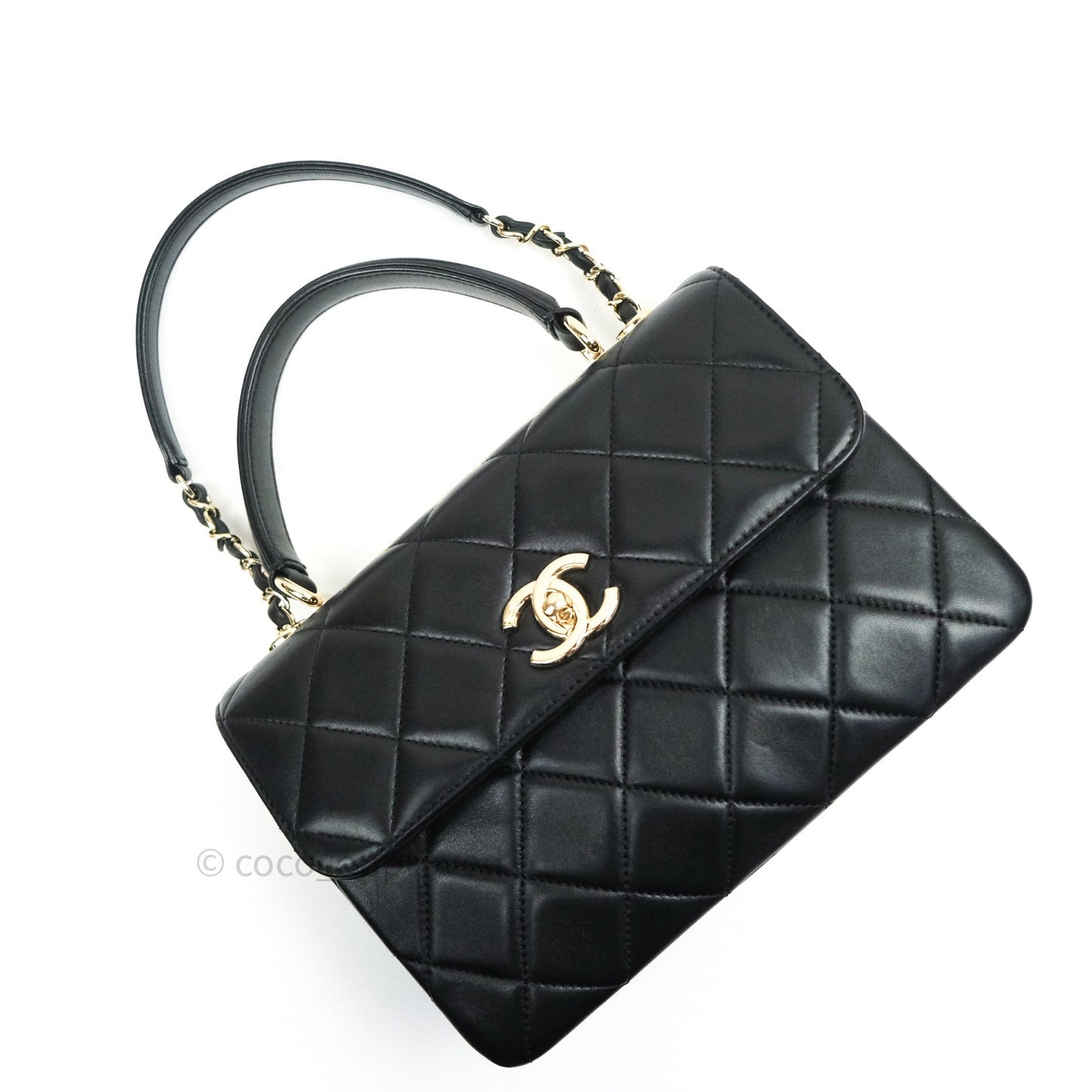 Chanel Trendy CC Small Black Lambskin Gold Hardware