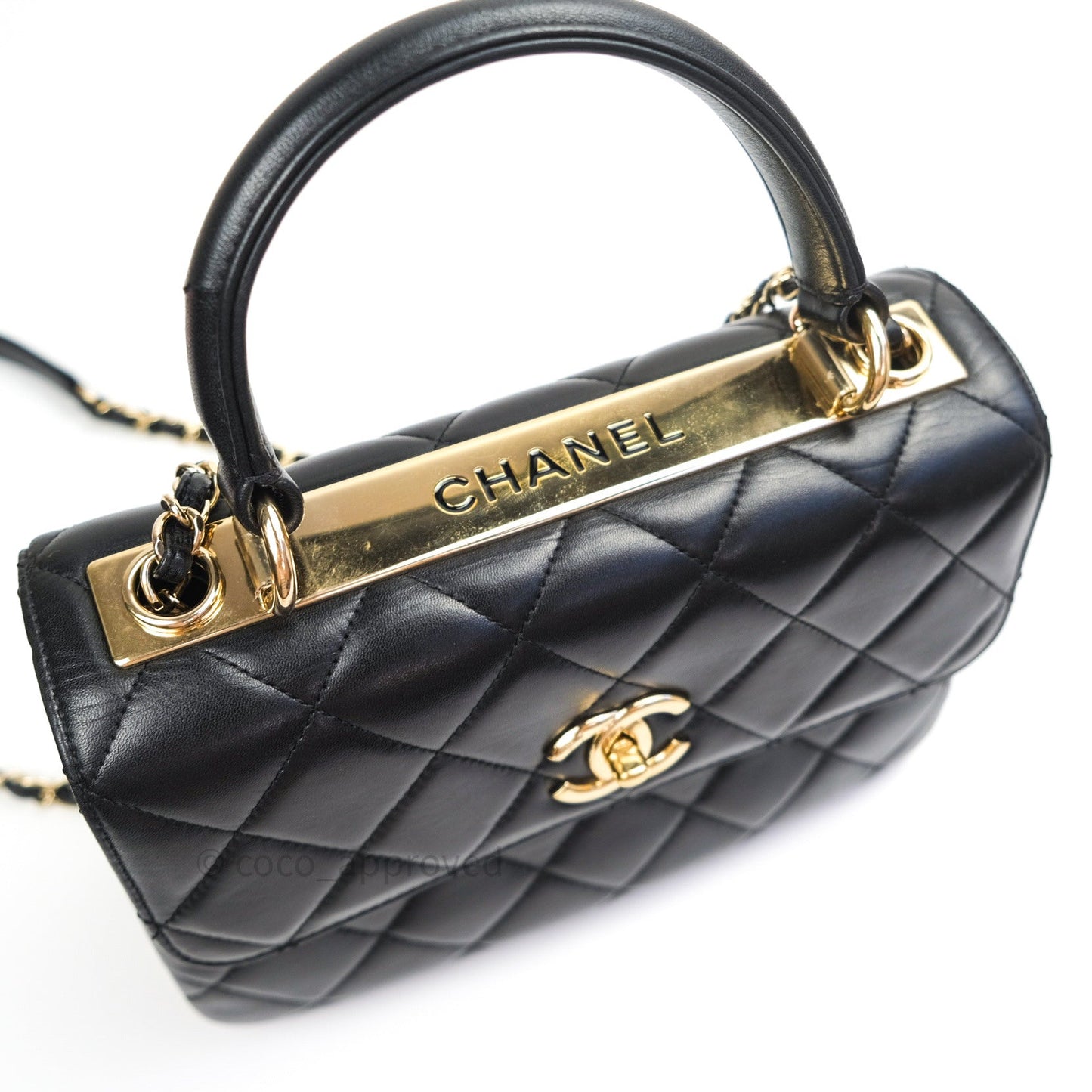 Chanel Trendy CC Small Black Lambskin Gold Hardware