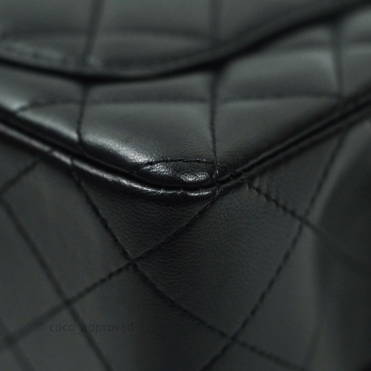 Chanel Quilted Mini Rectangular Black Lambskin Silver Hardware