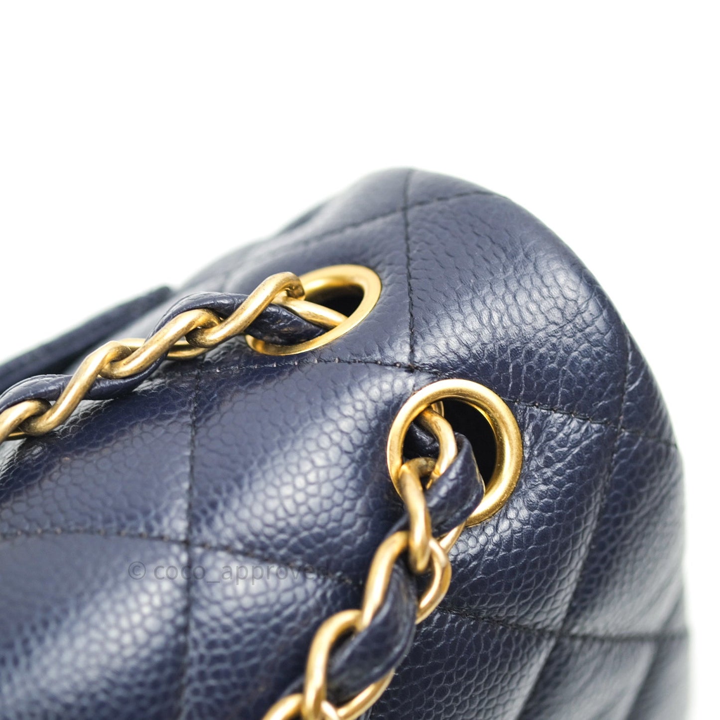 Chanel Jumbo Double Flap Navy Caviar Gold Hardware⁣⁣