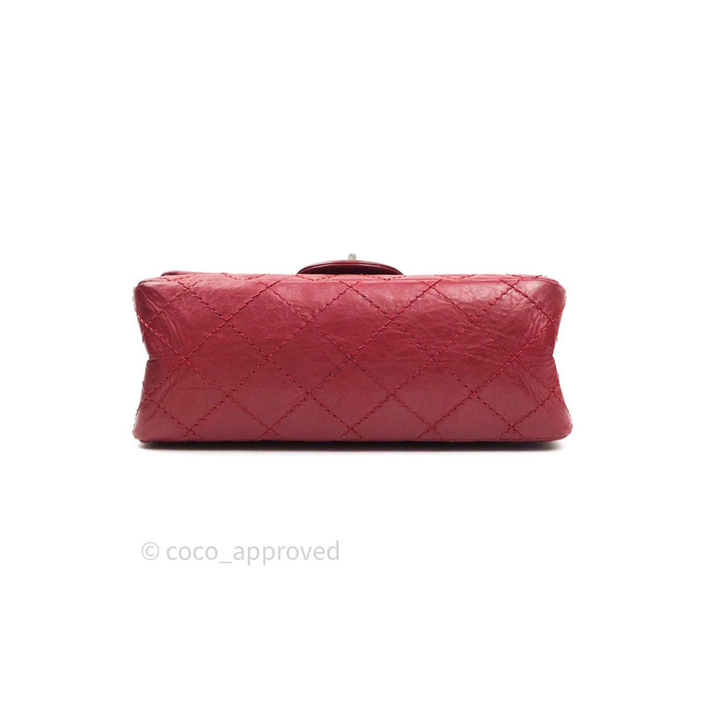 Chanel Mini Reissue 224 Dark Red Aged Calfskin Ruthenium Hardware