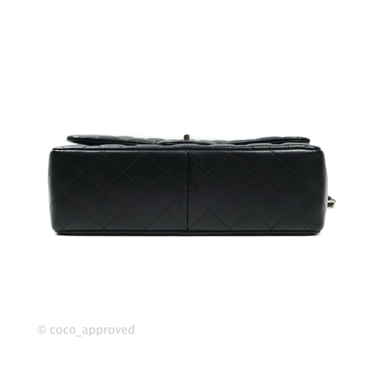Chanel Classic Jumbo Double Flap Black Lambskin Silver Hardware⁣⁣