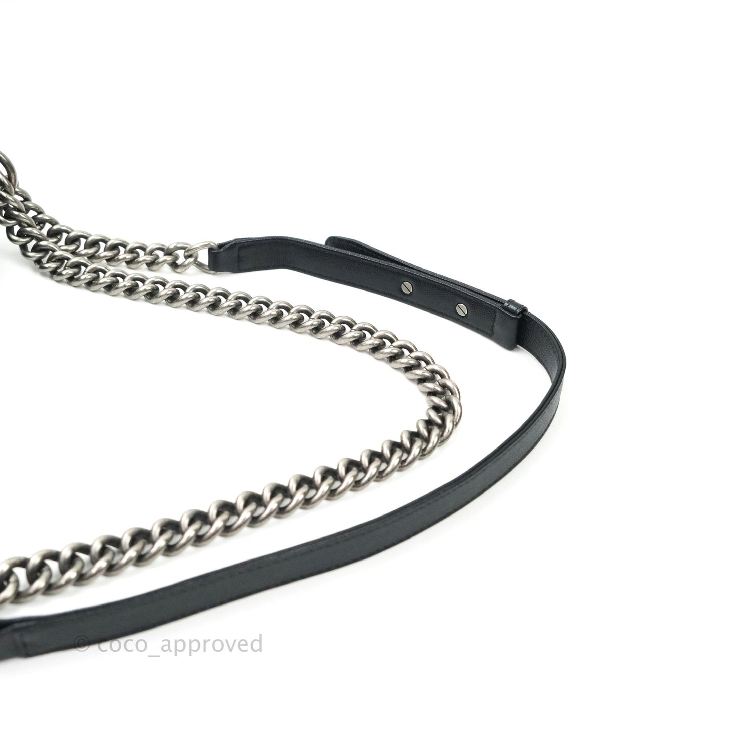 Chanel Boy New Medium Quilted Black Caviar Ruthenium Hardware
