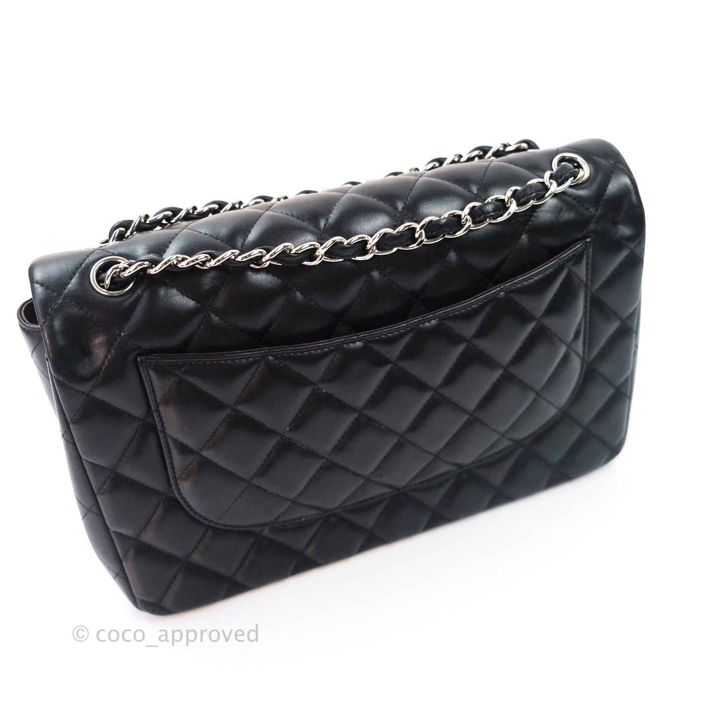 Chanel Jumbo Double Flap Black Lambskin Silver Hardware⁣⁣