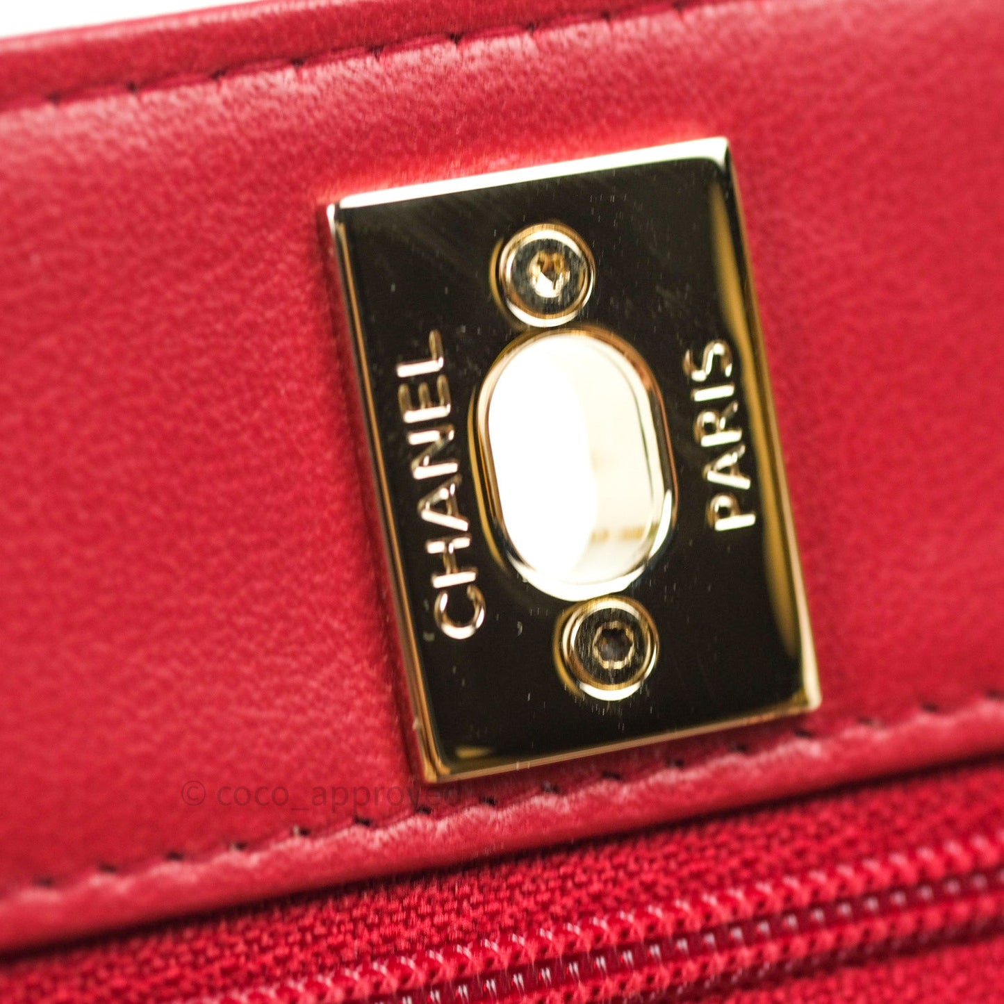 Chanel Trendy CC WOC Wallet on Chain Red Lambskin Gold Hardware