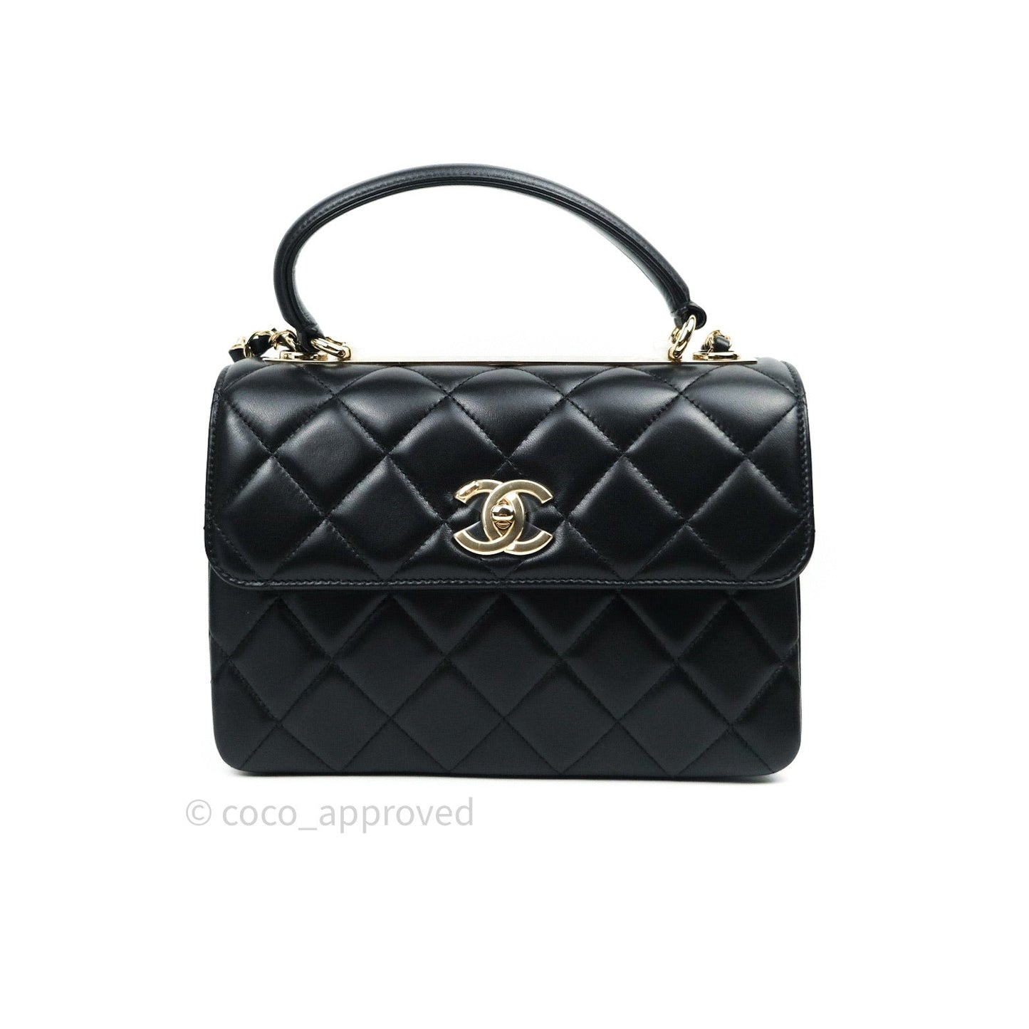 Chanel Trendy CC Small Black Lambskin Gold Hardware